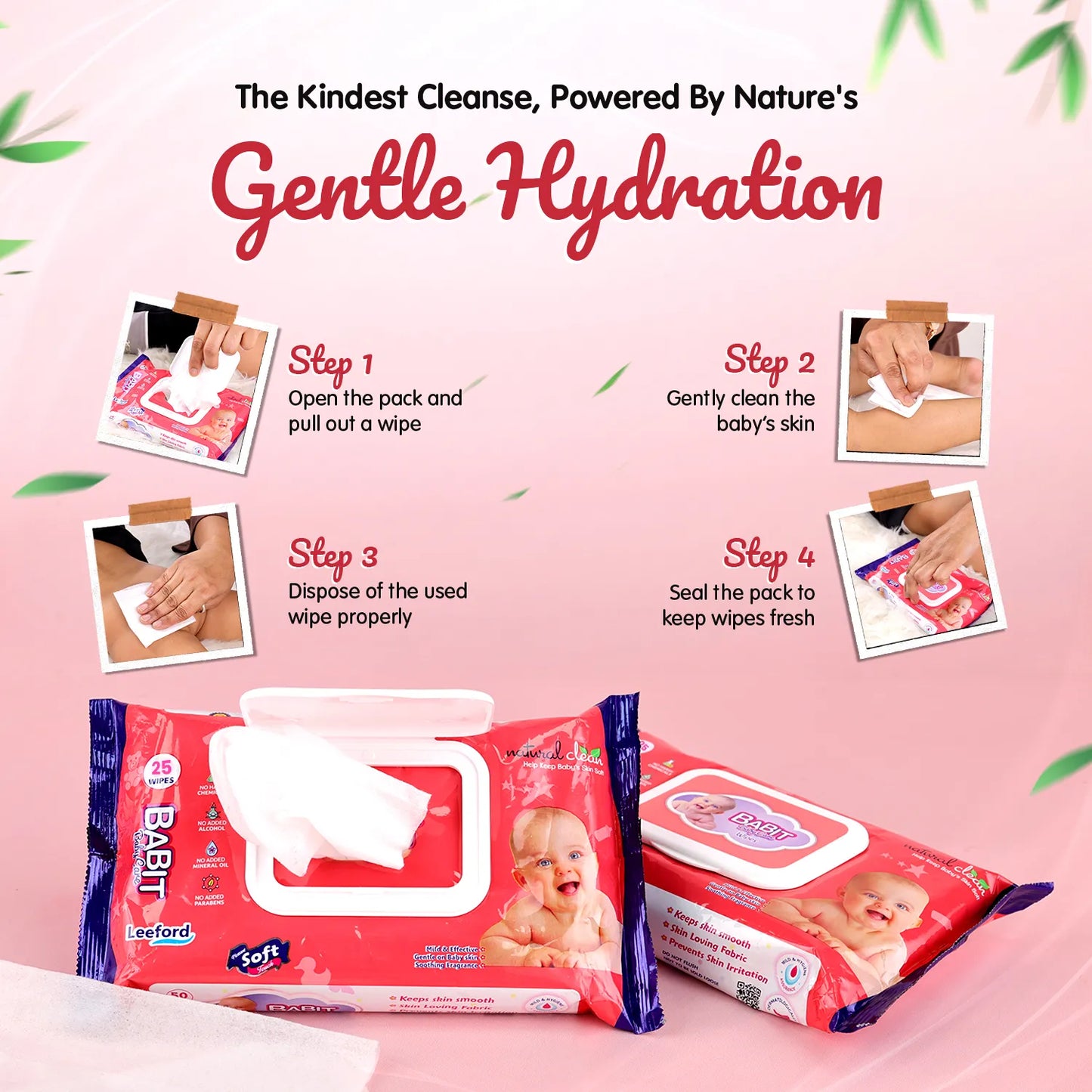 BABIT BABY WET WIPES 1 X 25 PCS