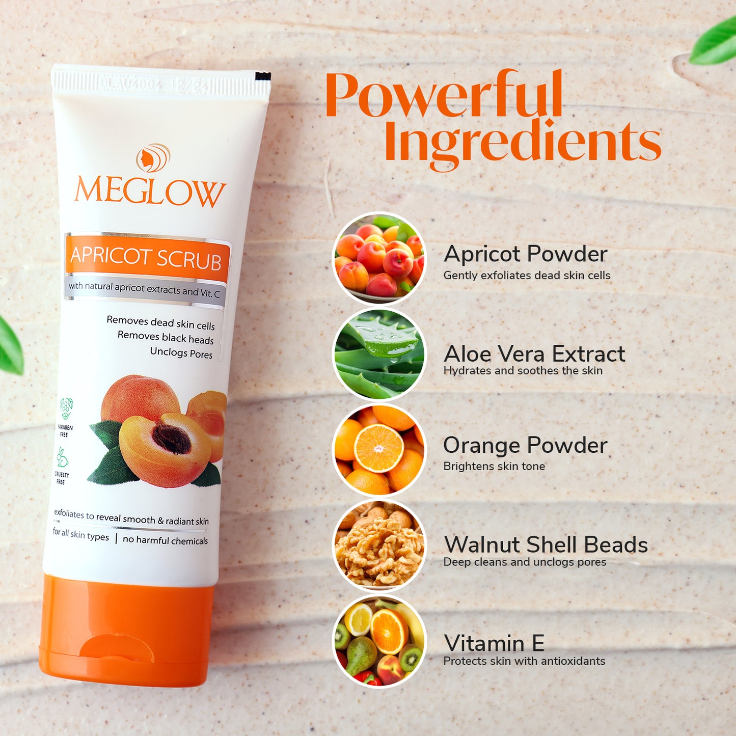 MEGLOW Apricot Scrub 70 g