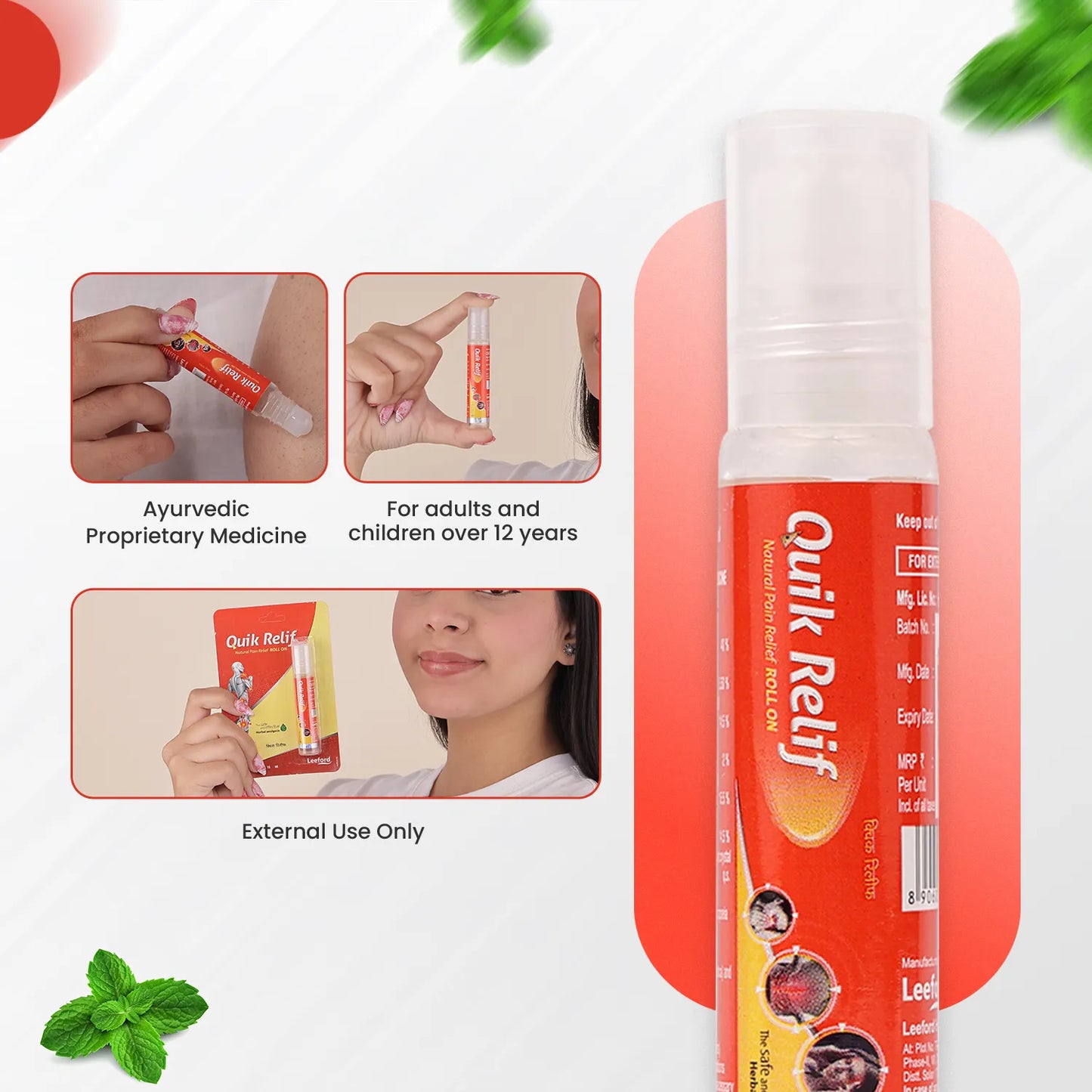 QUIK RELIF ROLL ON 10 ml
