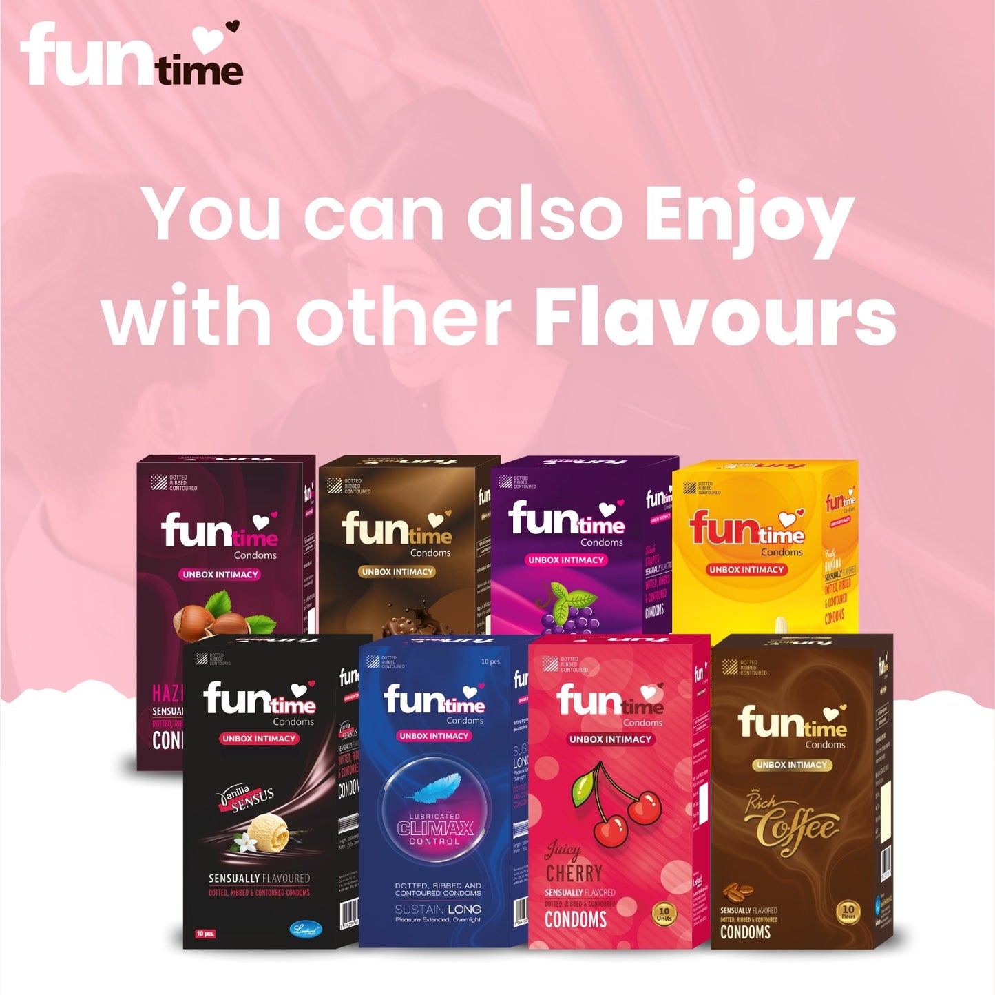 FLAVOURED DOTTED, RIBBED & CONTOURED CONDOMS (JUICY CHERRY)