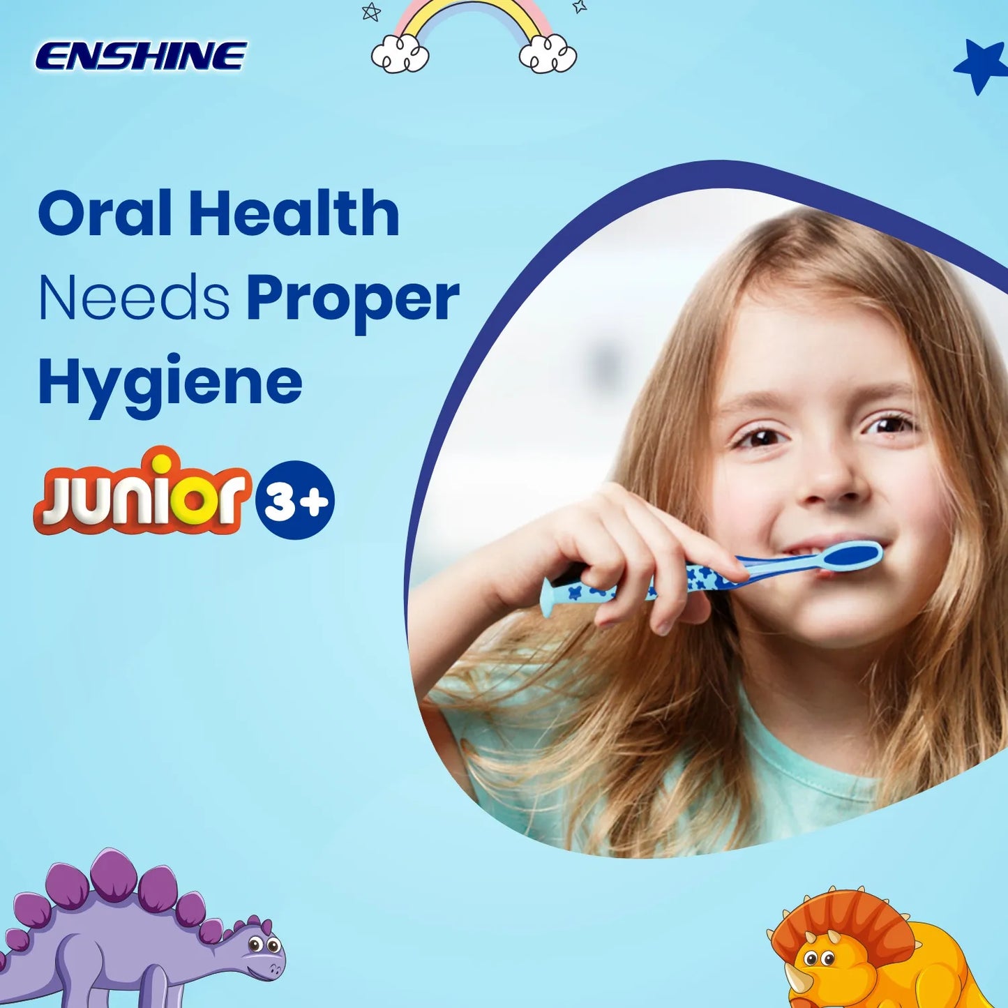 ENSHINE KIDS TOOTHBRUSH (3+YEARS)