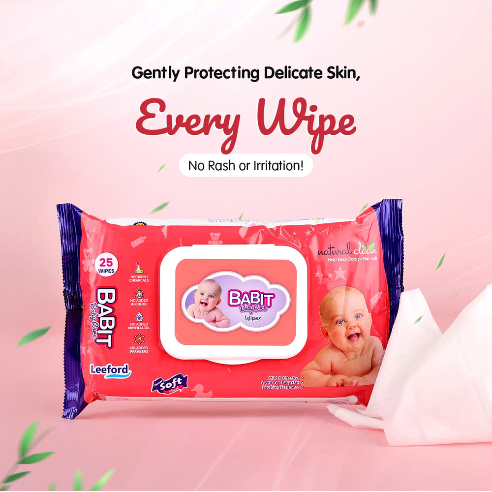 BABIT BABY WET WIPES 1 X 25 PCS