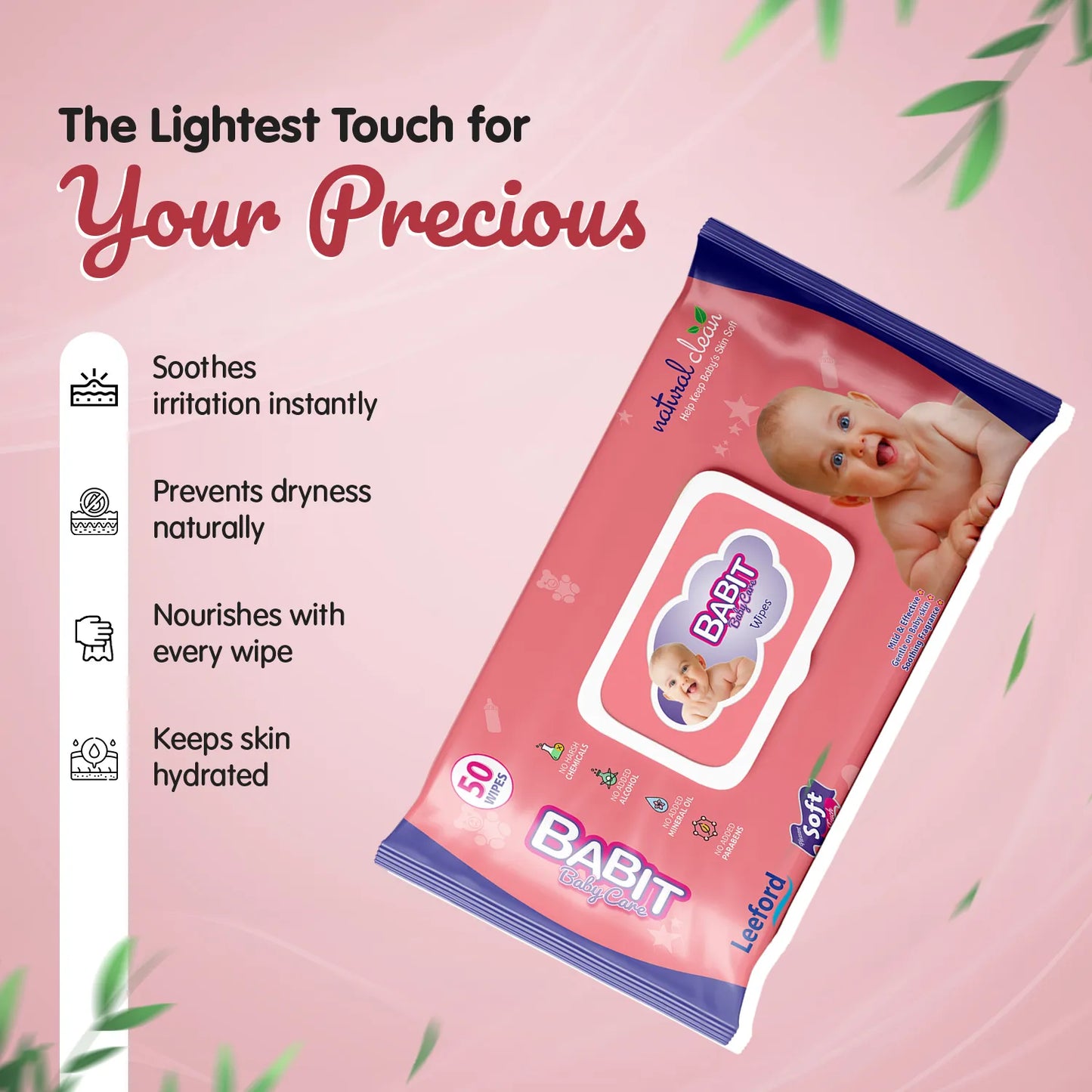 BABIT BABY WET WIPES 1 X 50 PCS