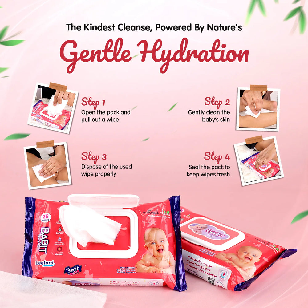 BABIT BABY WET WIPES 1 X 25 PCS