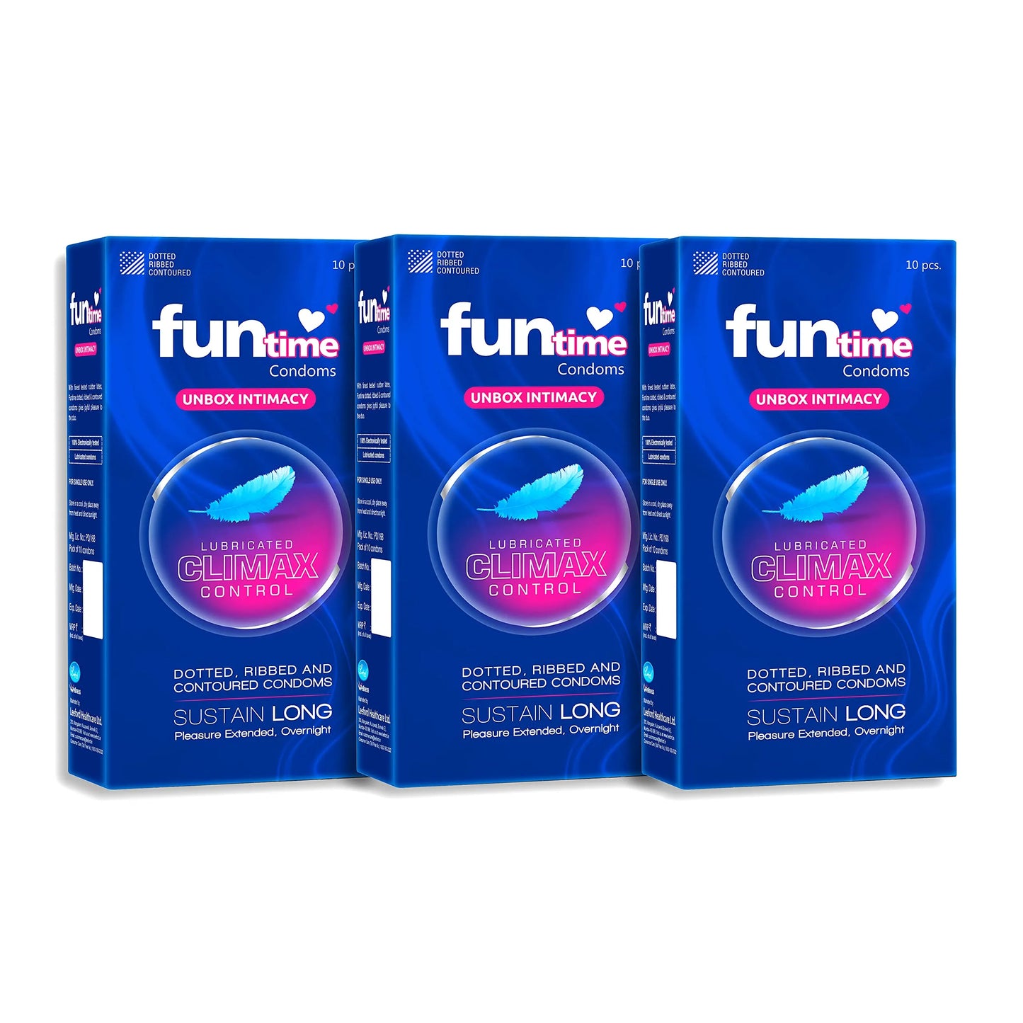 FLAVOURED DOTTED, RIBBED & CONTOURED CONDOMS (SUSTAIN LONG)