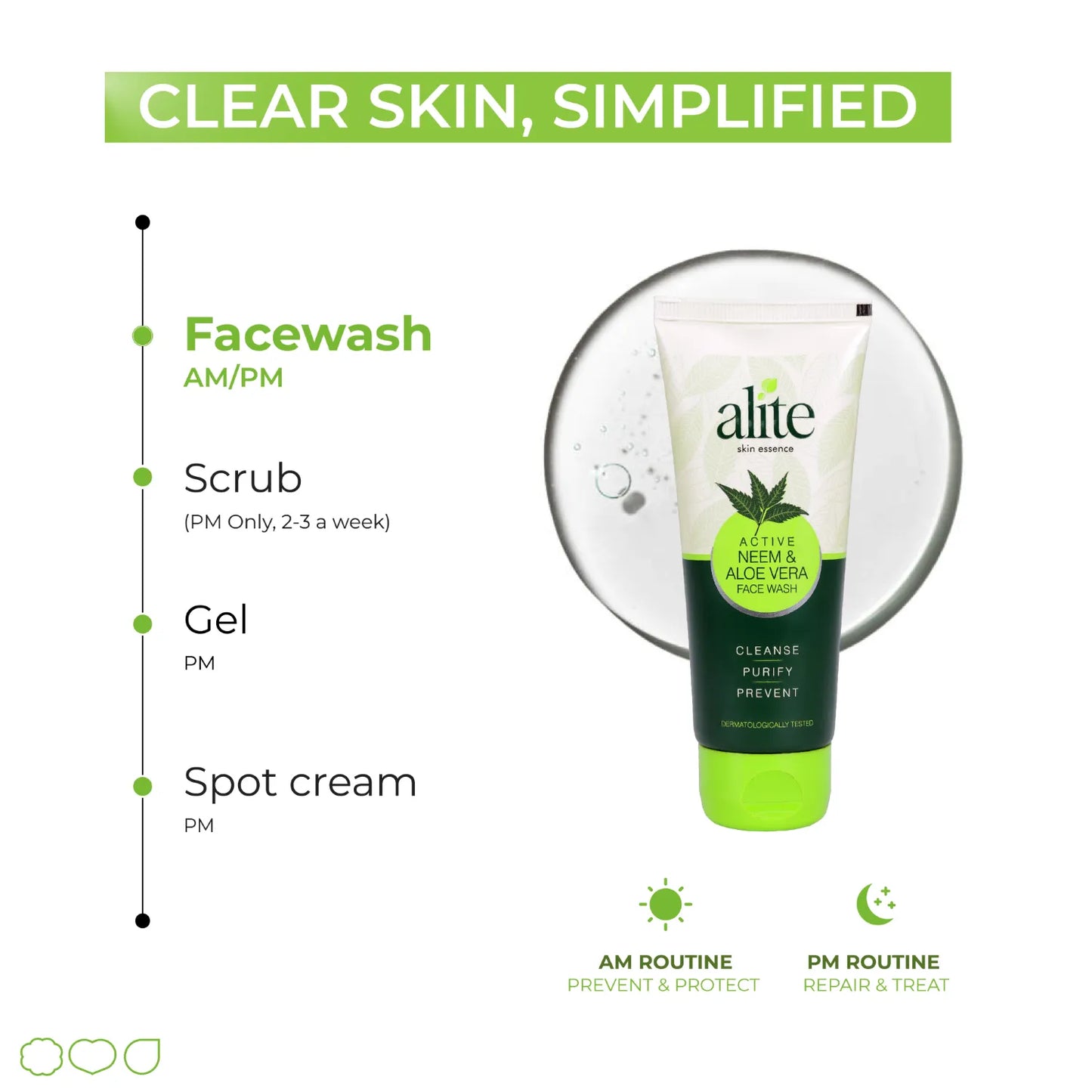ALITE NEEM & ALOEVERA FACE WASH 100 GM