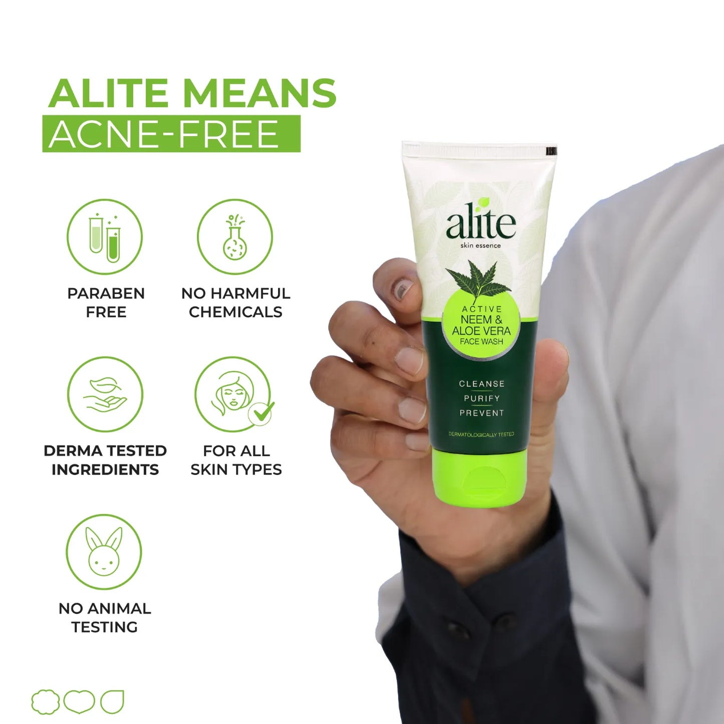 ALITE NEEM & ALOEVERA FACE WASH 100 GM