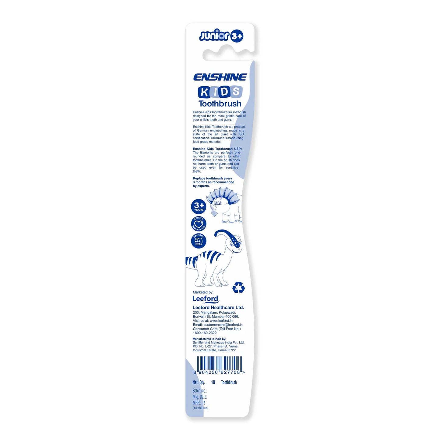 ENSHINE KIDS TOOTH BRUSH (3+) 1 Pc.