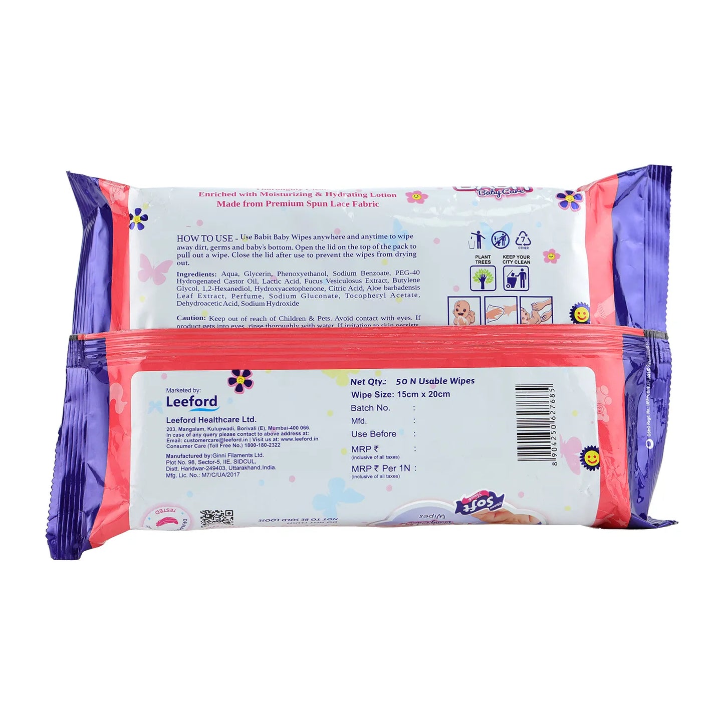 BABIT BABY WET WIPES 1 X 80 PCS