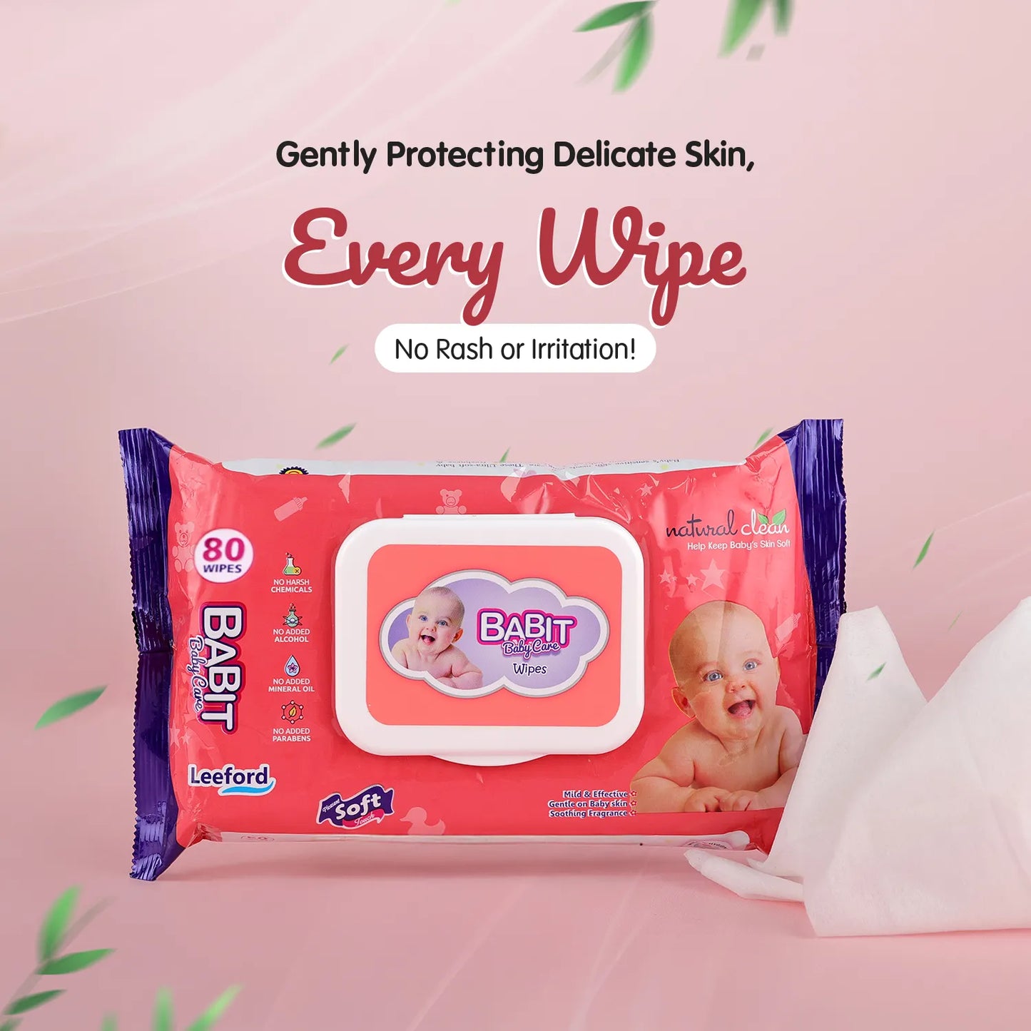 BABIT BABY WET WIPES 1 X 80 PCS