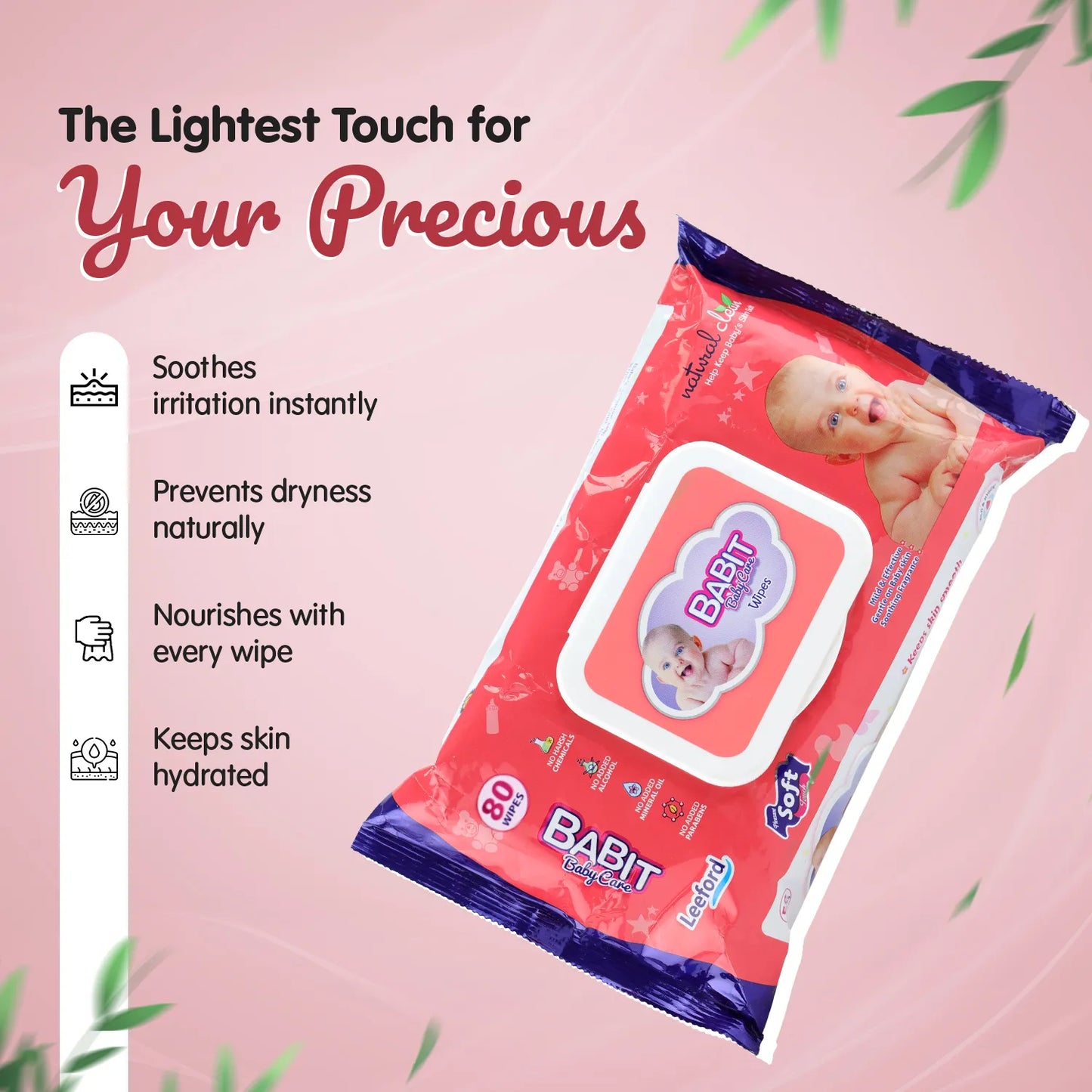 BABIT BABY WET WIPES 1 X 80 PCS