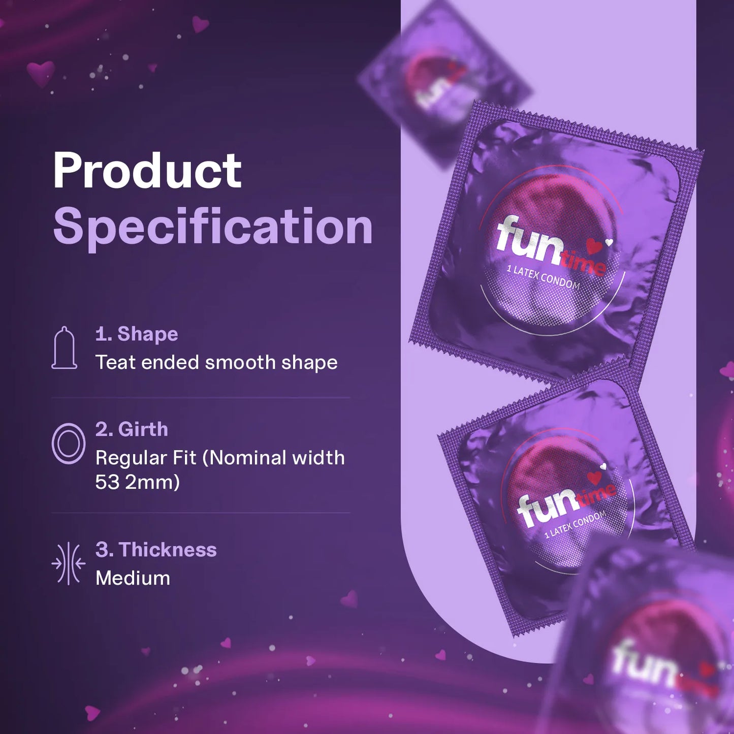 FLAVOURED DOTTED, RIBBED & CONTOURED CONDOMS (BLACK GRAPES)