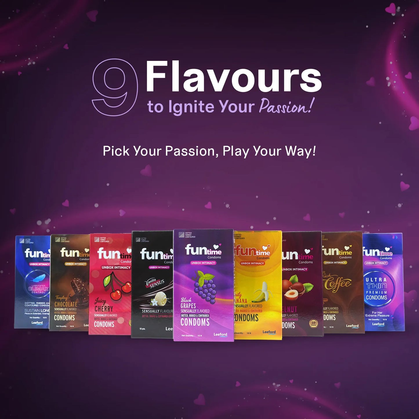 FLAVOURED DOTTED, RIBBED & CONTOURED CONDOMS (BLACK GRAPES)