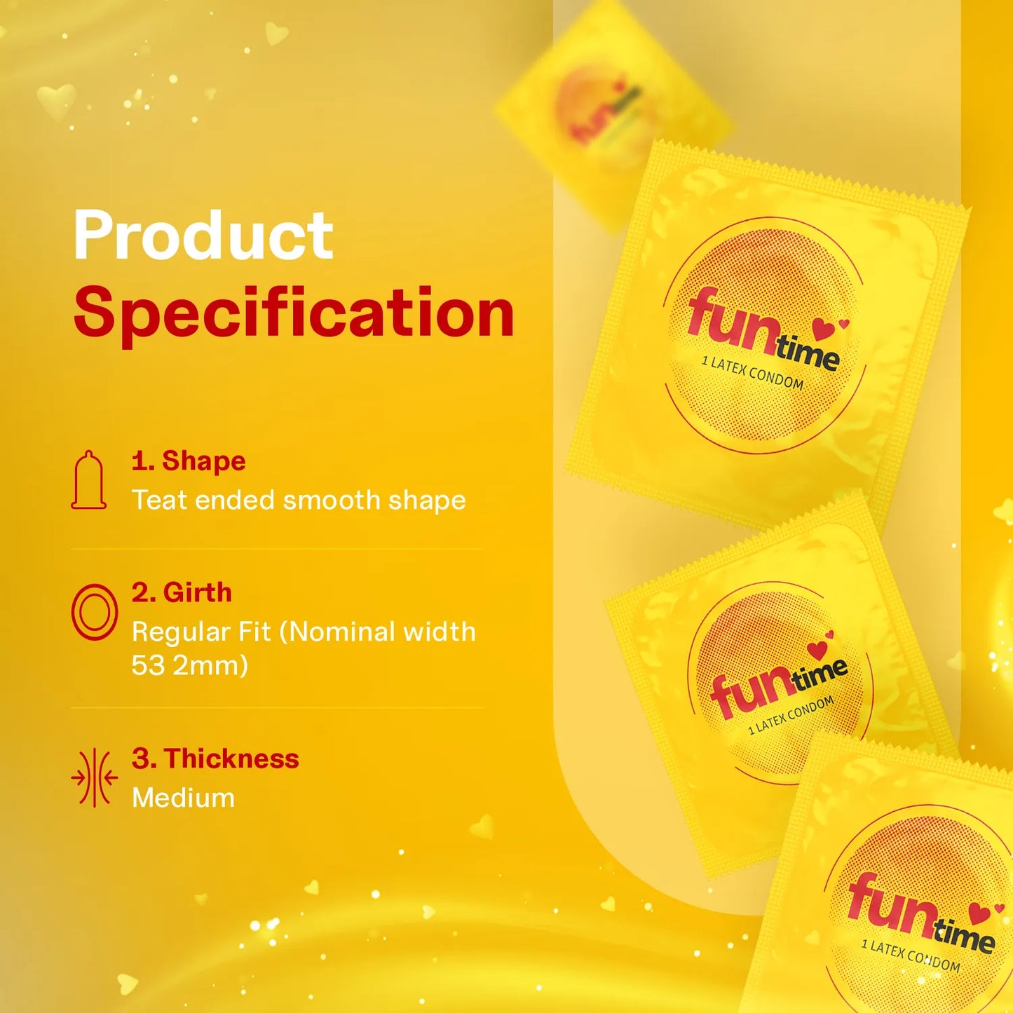 FLAVOURED DOTTED, RIBBED & CONTOURED CONDOMS (BANANA)