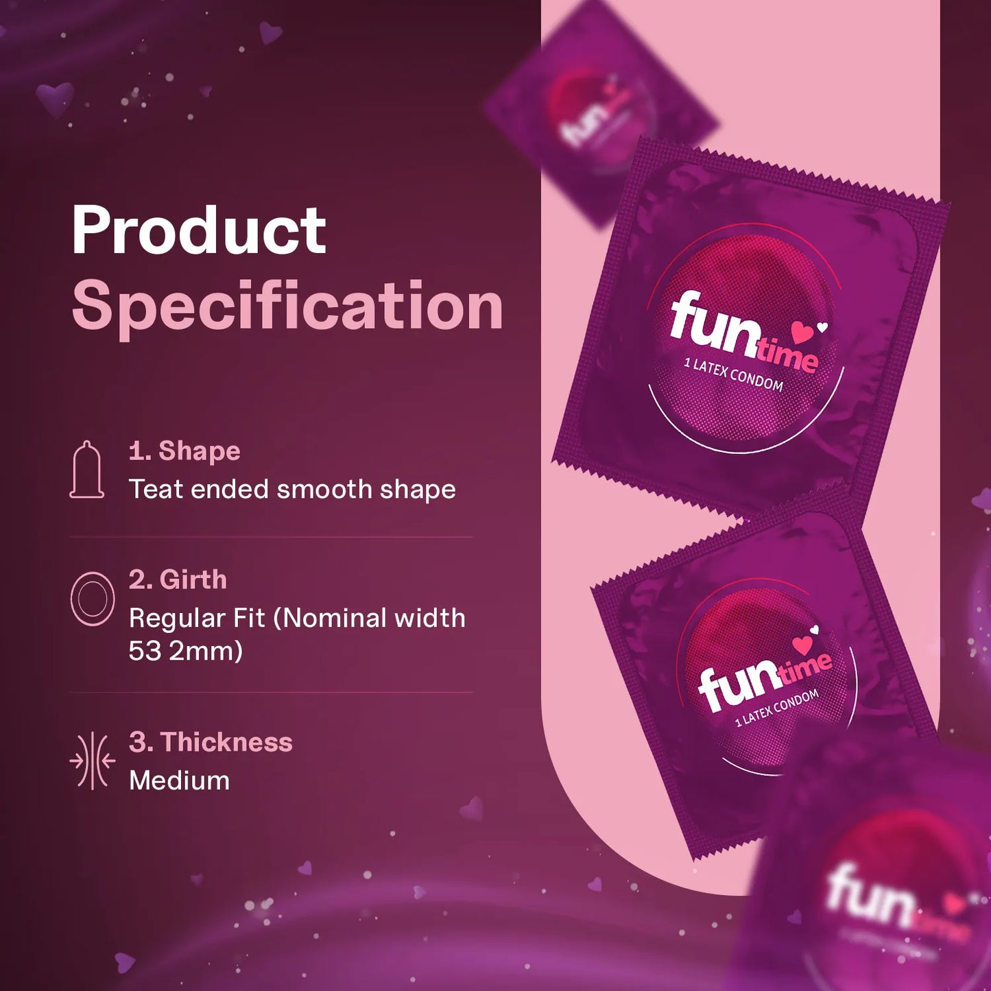 FLAVOURED DOTTED, RIBBED & CONTOURED CONDOMS (HAZELNUT)