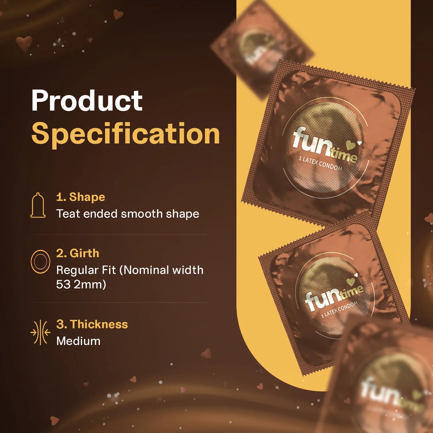 FLAVOURED DOTTED, RIBBED & CONTOURED CONDOMS (RICH COFFEE)