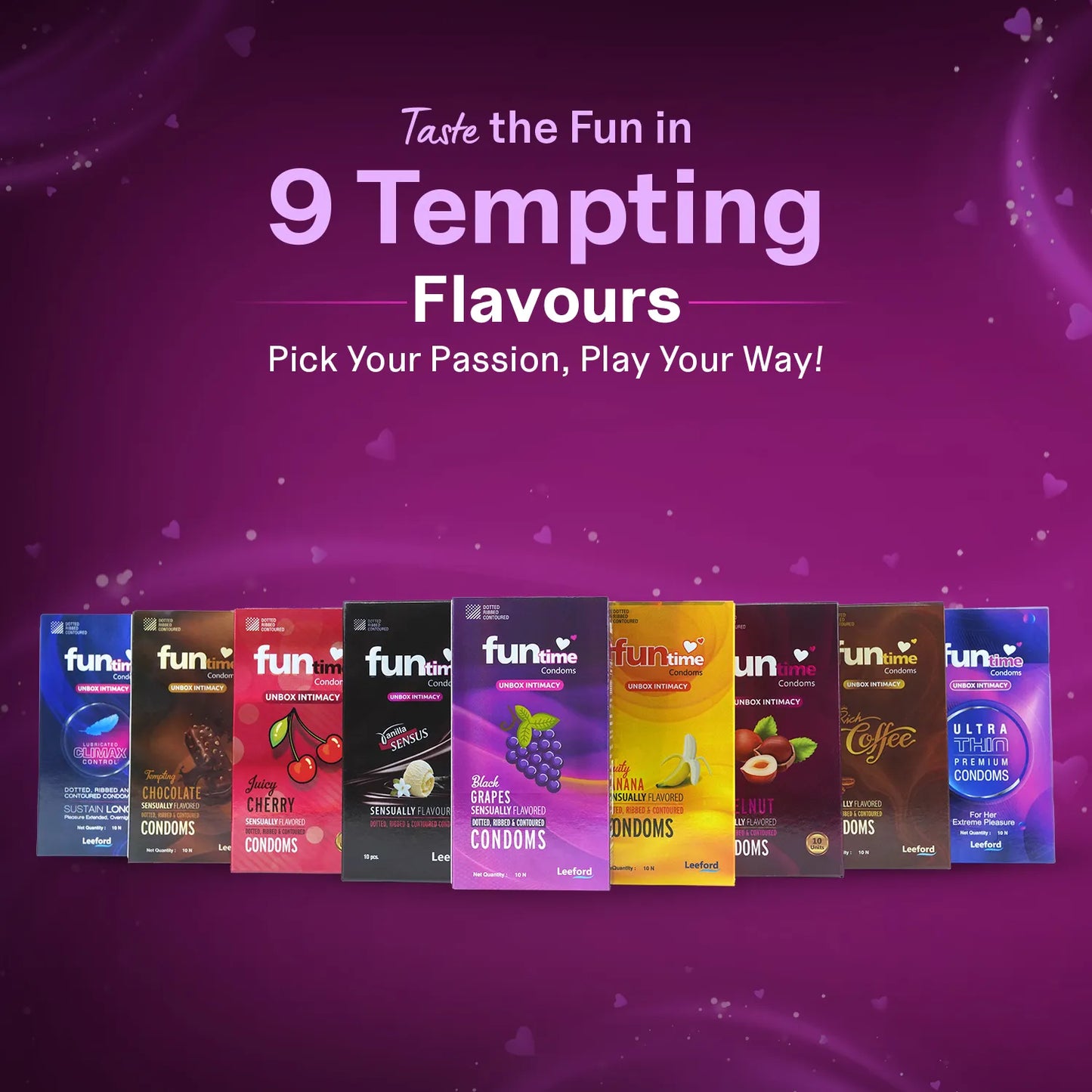 FLAVOURED DOTTED, RIBBED & CONTOURED CONDOMS (ULTRA THIN)