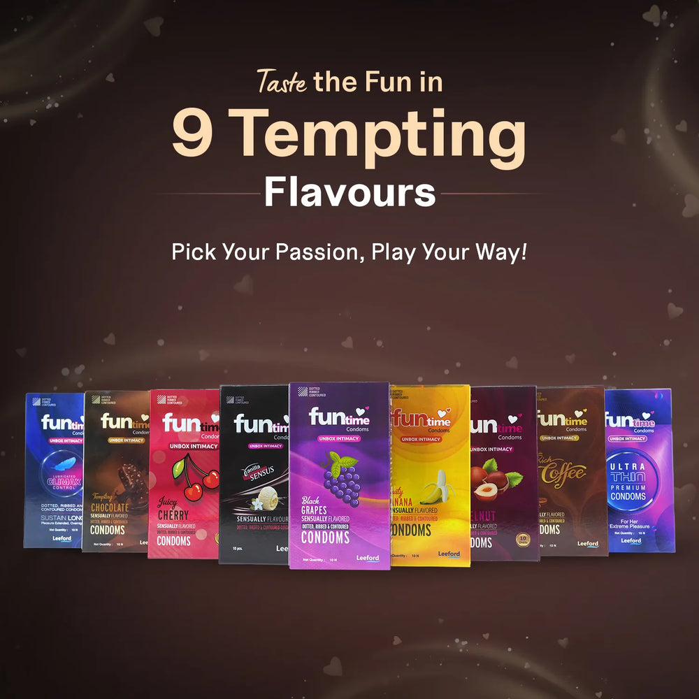 FLAVOURED DOTTED, RIBBED & CONTOURED CONDOMS (VANILLA SENSUS)