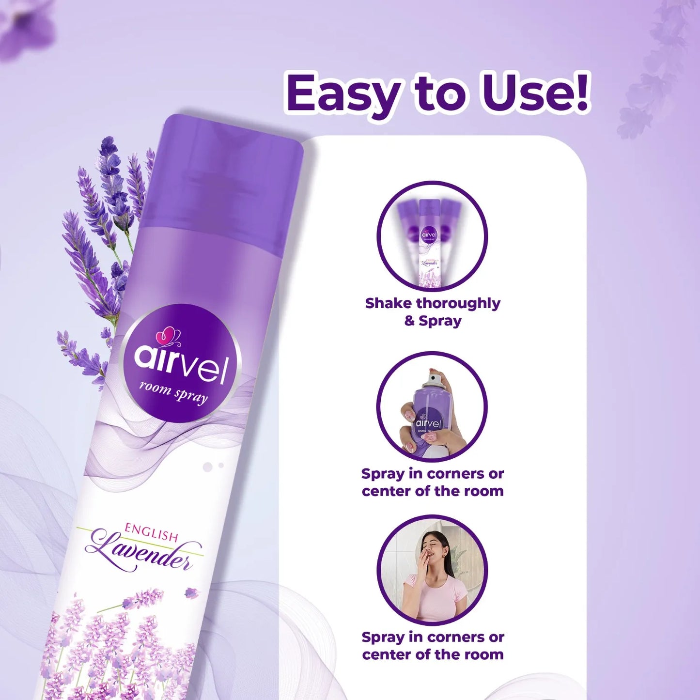 AIRVEL ROOM SPRAY (LAVENDER)