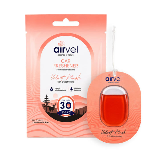 Airvel Velvet Musk Car Freshener – Soft & Captivating, Lasts Up to 30 Days