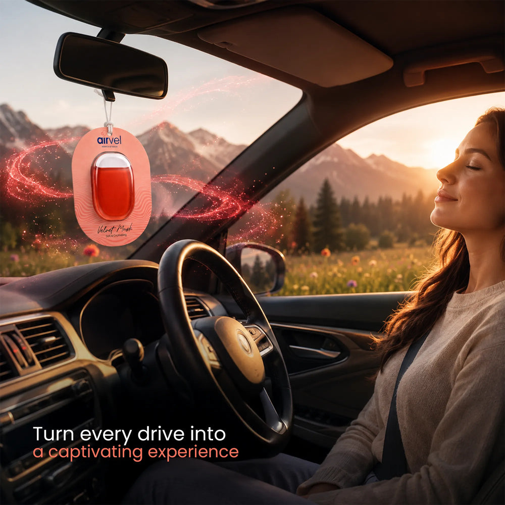 Airvel Velvet Musk Car Freshener – Soft & Captivating, Lasts Up to 30 Days