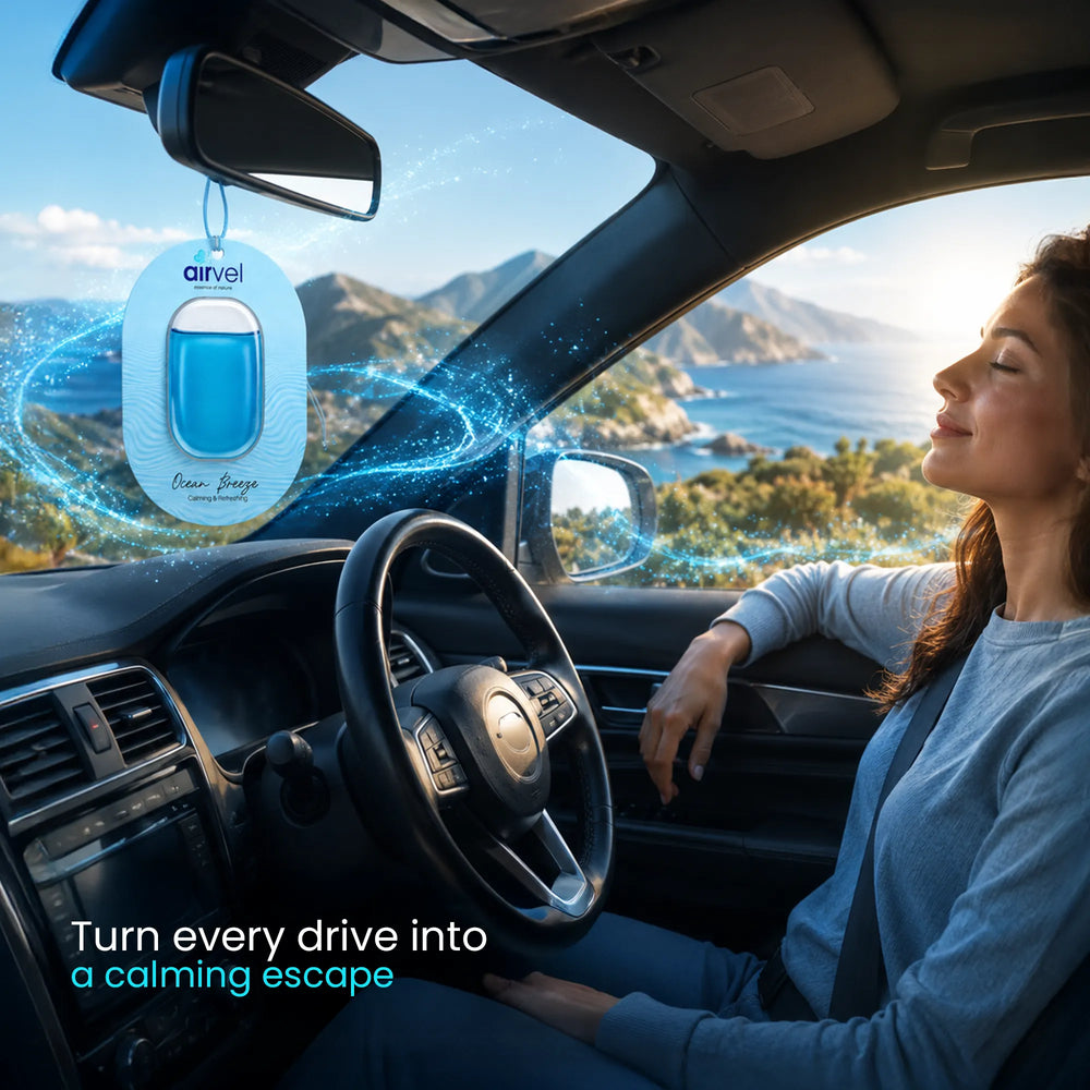 Airvel Ocean Breeze Car Freshener – Calming & Refreshing, Lasts Up to 30 Days