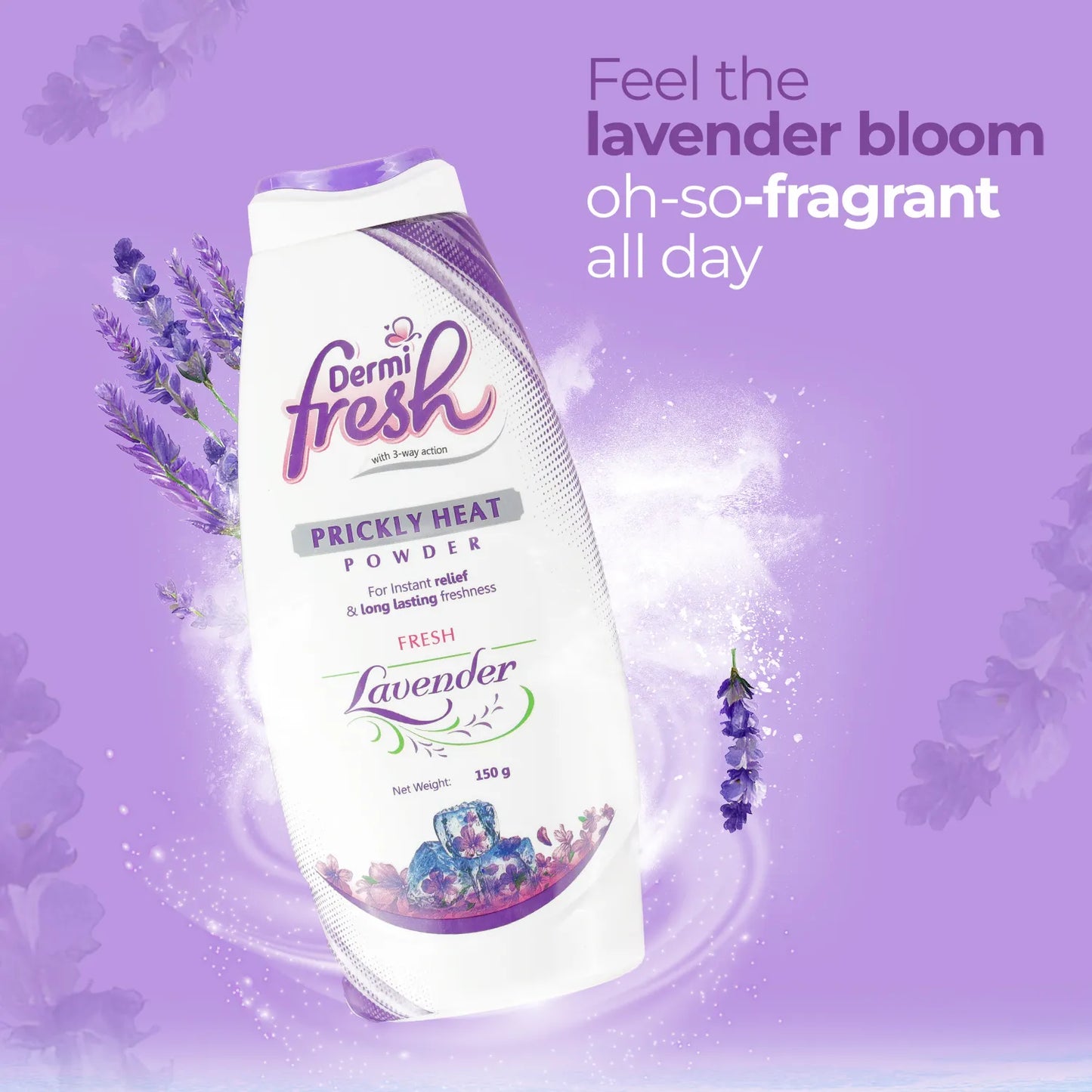 DERMI FRESH POWDER (LAVENDER) 150 GM