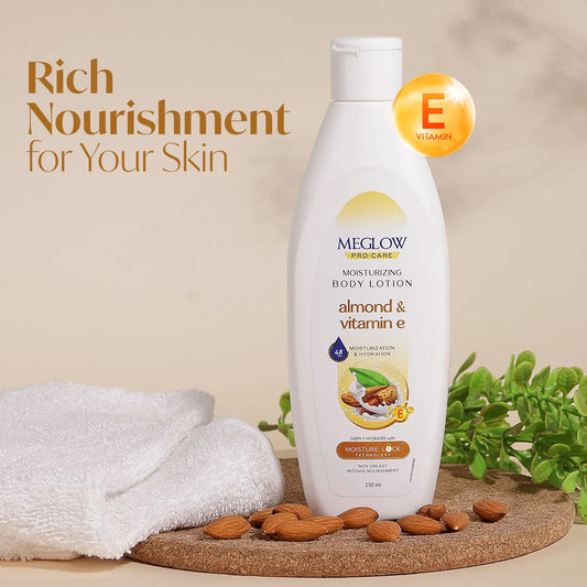 MEGLOW Body Lotion (Almond & Vit.E) 150 ml