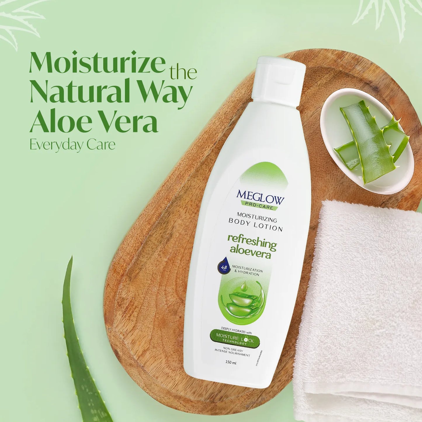 MEGLOW Body Lotion (Aloevera) 150 ml