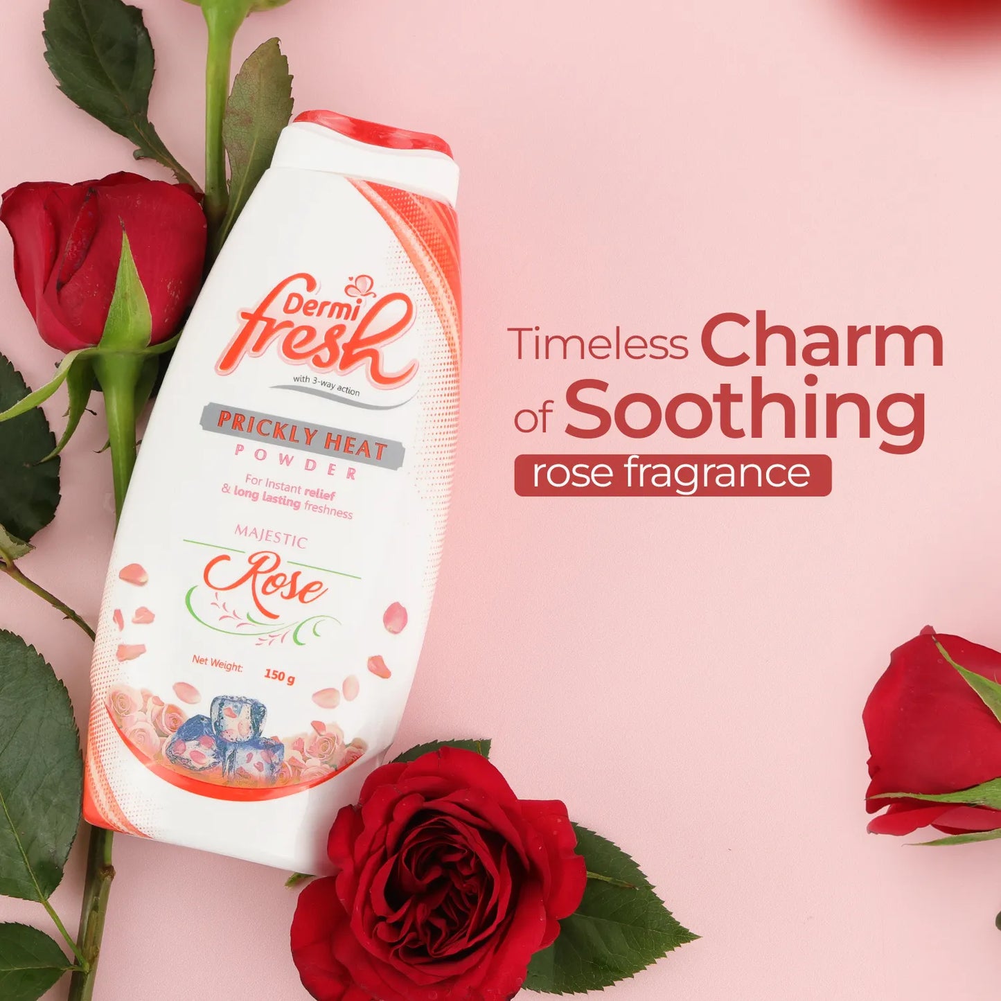 DERMI FRESH POWDER (ROSE) 150 GM