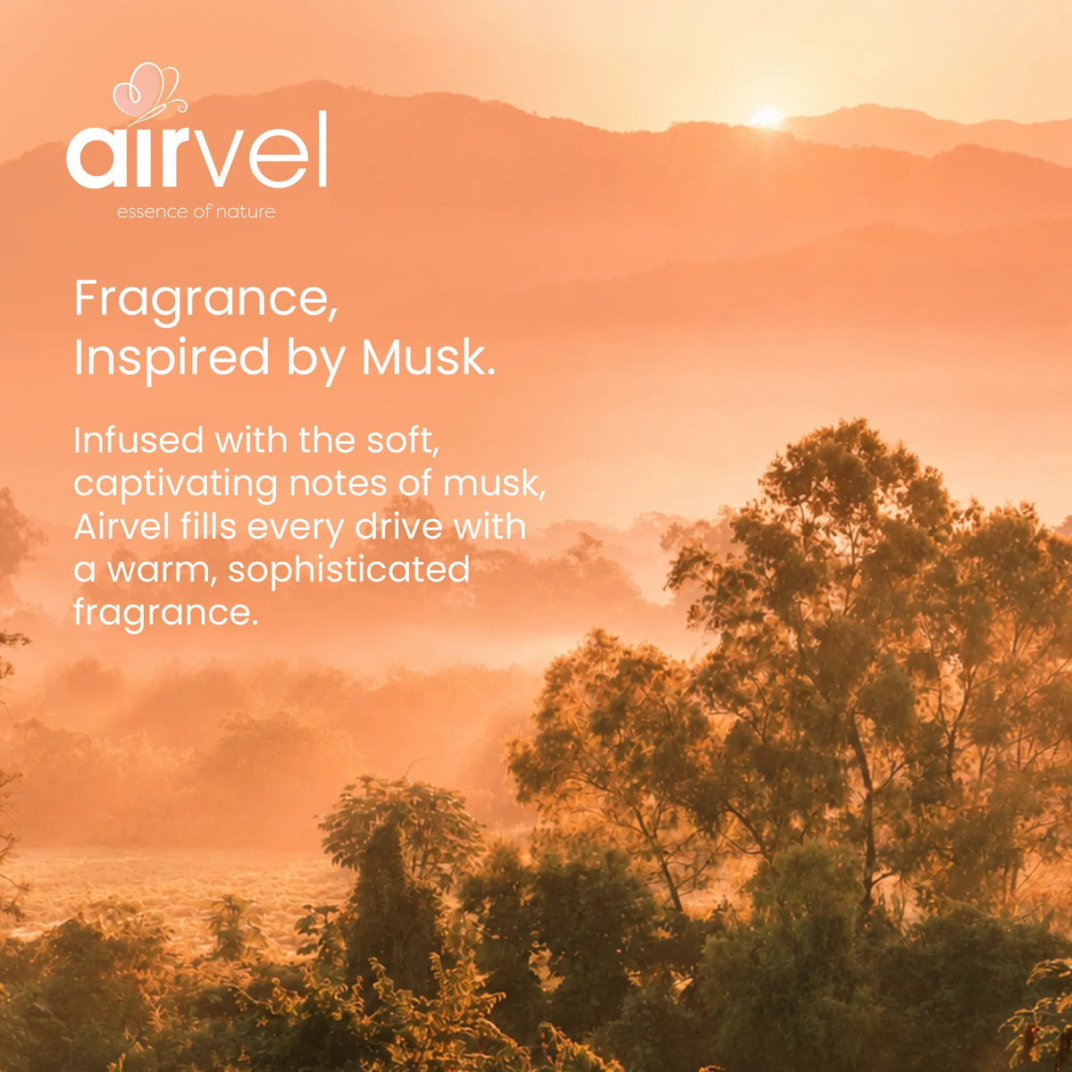Airvel Velvet Musk Car Freshener – Soft & Captivating, Lasts Up to 30 Days