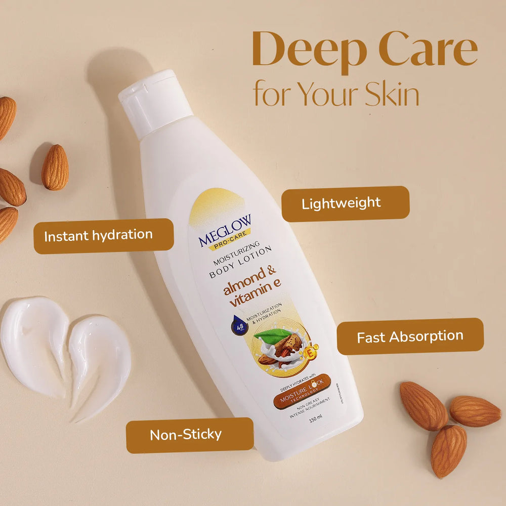 MEGLOW Body Lotion (Almond & Vit.E) 150 ml