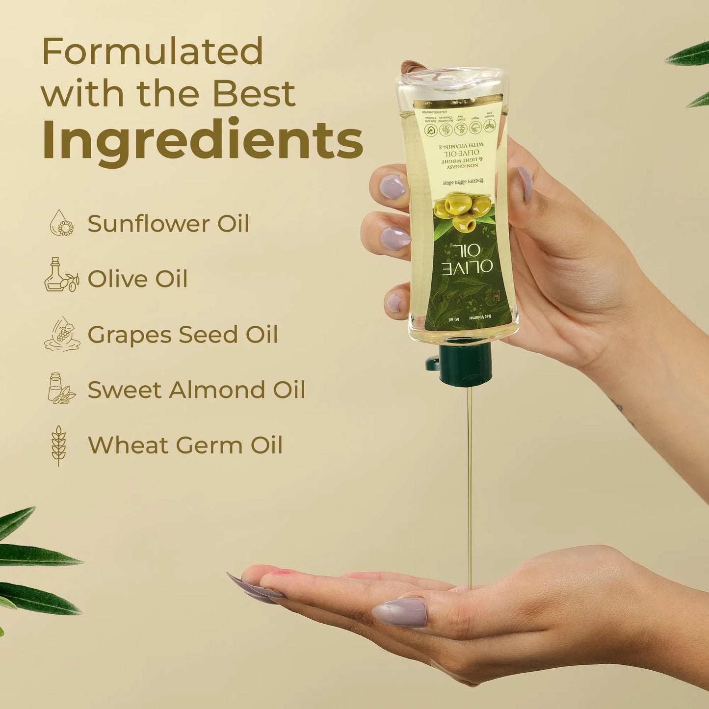 HINDRATAN Olive Oil (Body Massage) 60 ml