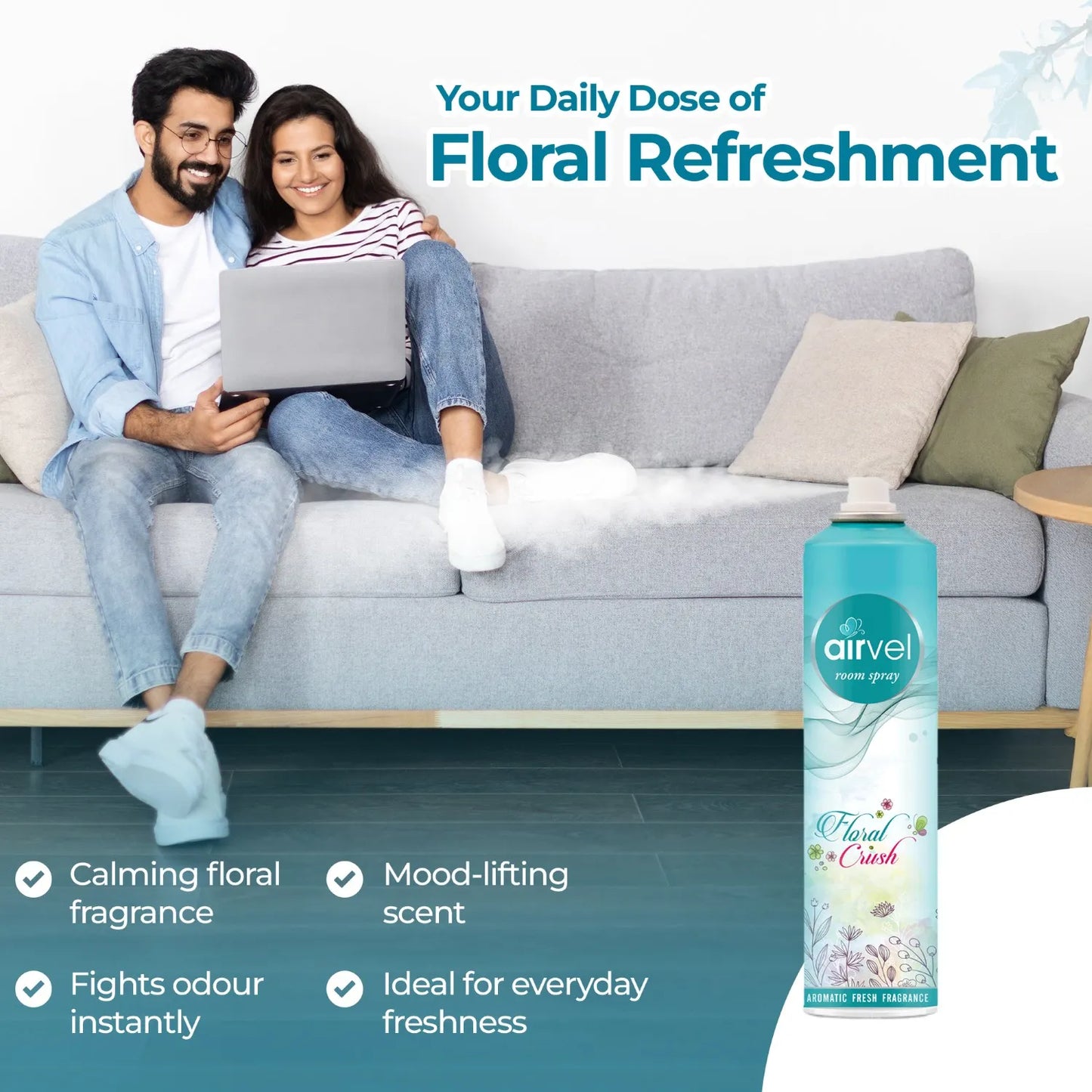 AIRVEL ROOM SPRAY (FLORAL CRUSH)