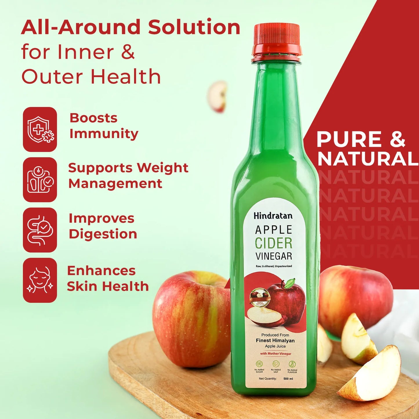 HINDRATAN Apple Cider Vinegar 500 ml