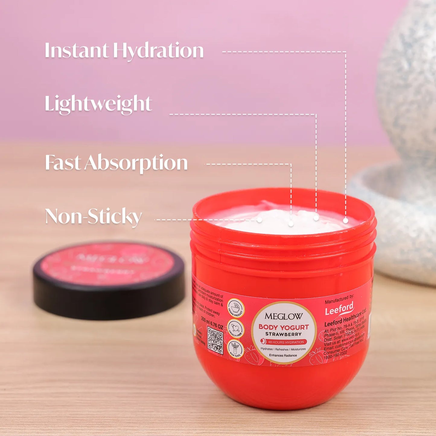 MEGLOW Body Yogurt (Strawberry) 200 ml