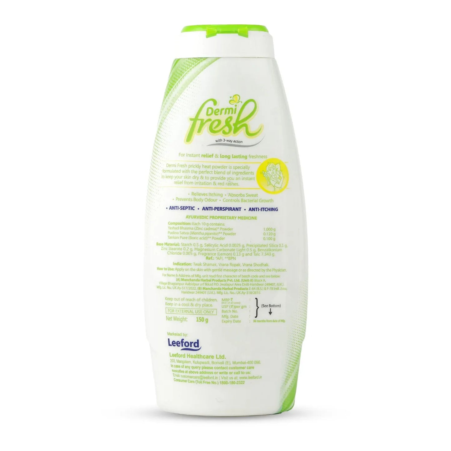 DERMI FRESH POWDER (JASMINE) 150 GM