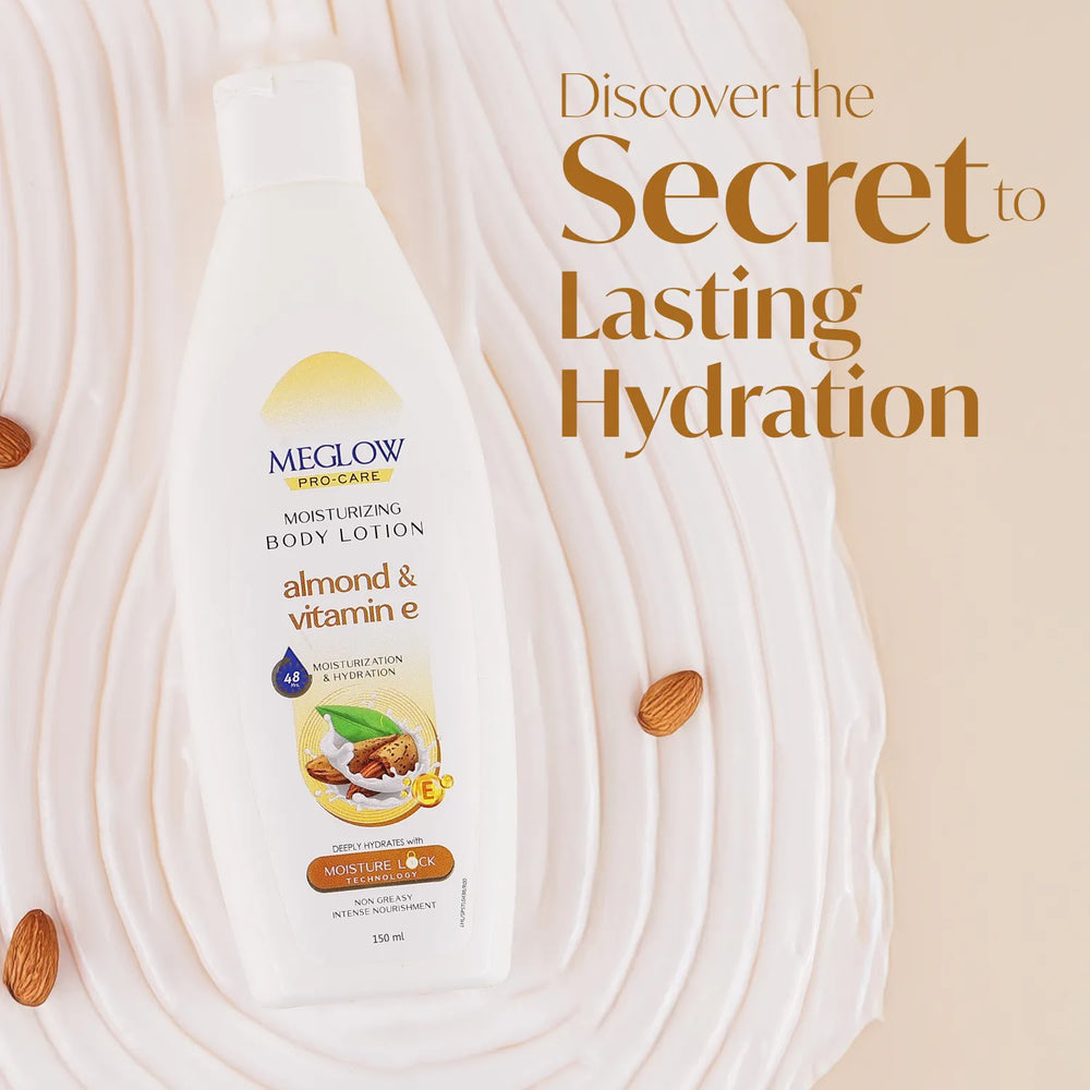 MEGLOW Body Lotion (Almond & Vit.E) 150 ml