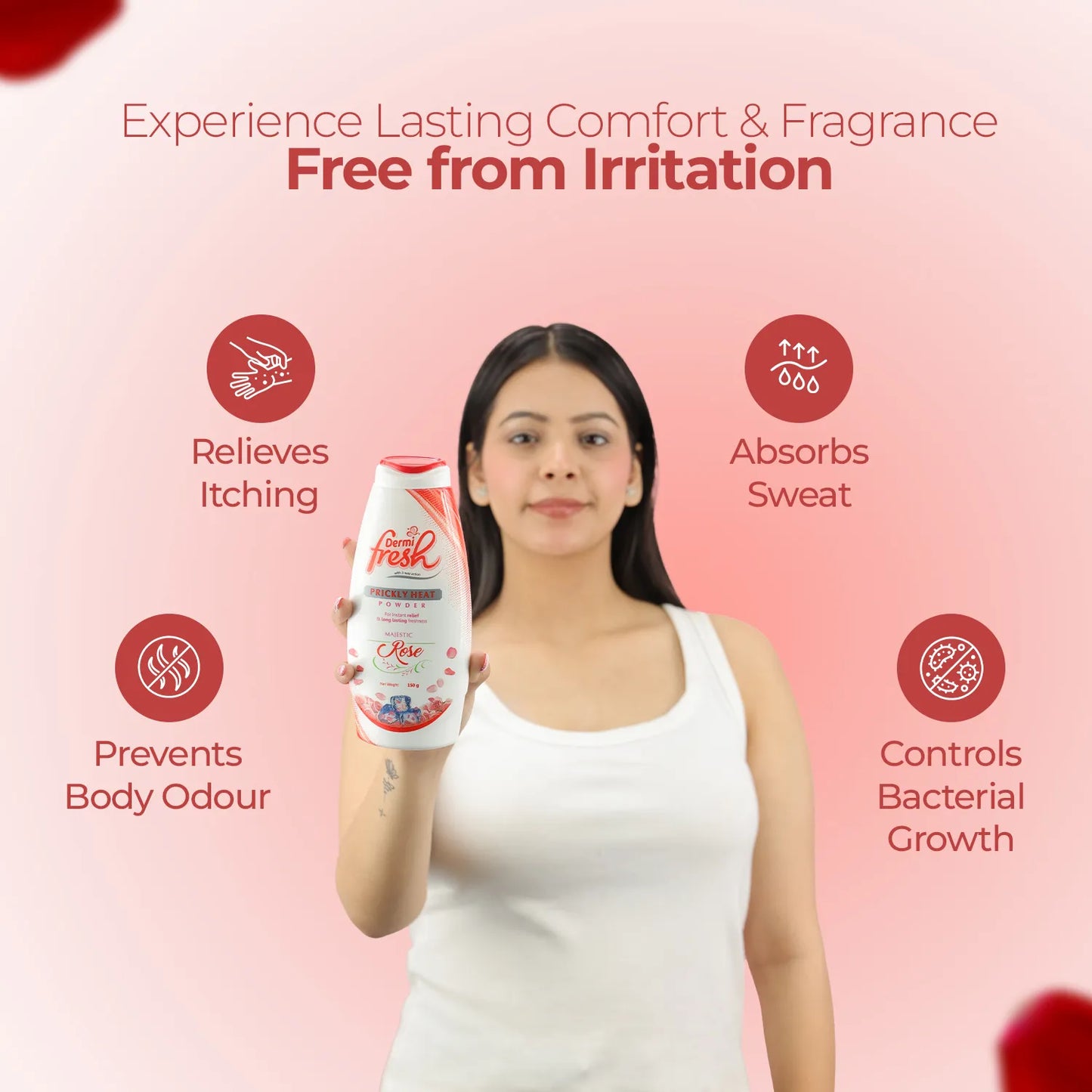 DERMI FRESH POWDER (ROSE) 150 GM