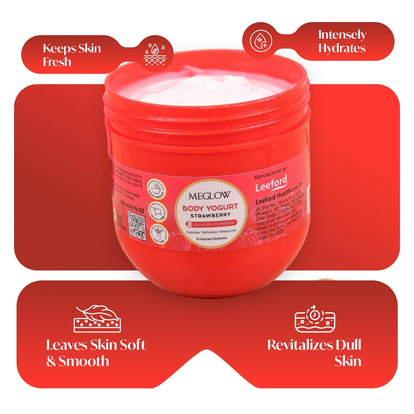 MEGLOW Body Yogurt (Strawberry) 200 ml
