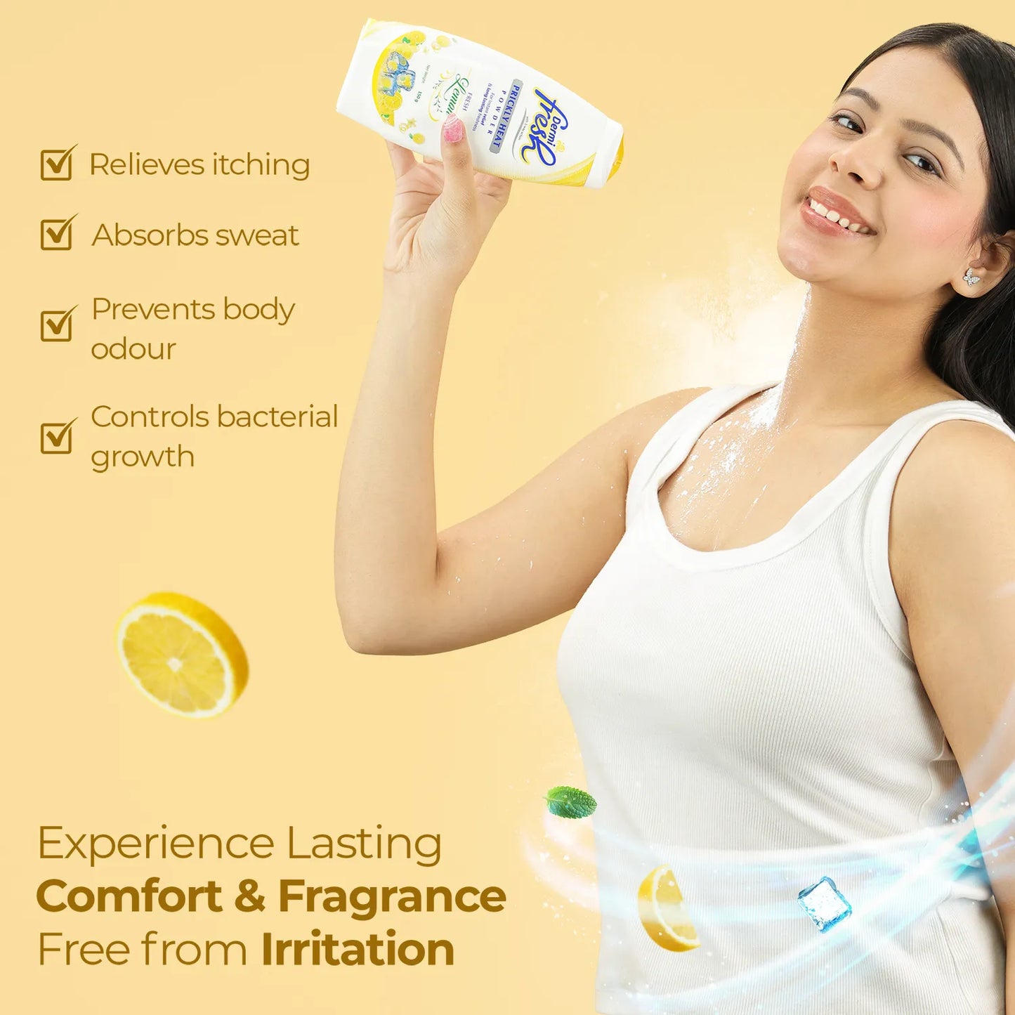 DERMI FRESH POWDER (LEMON) 150 GM