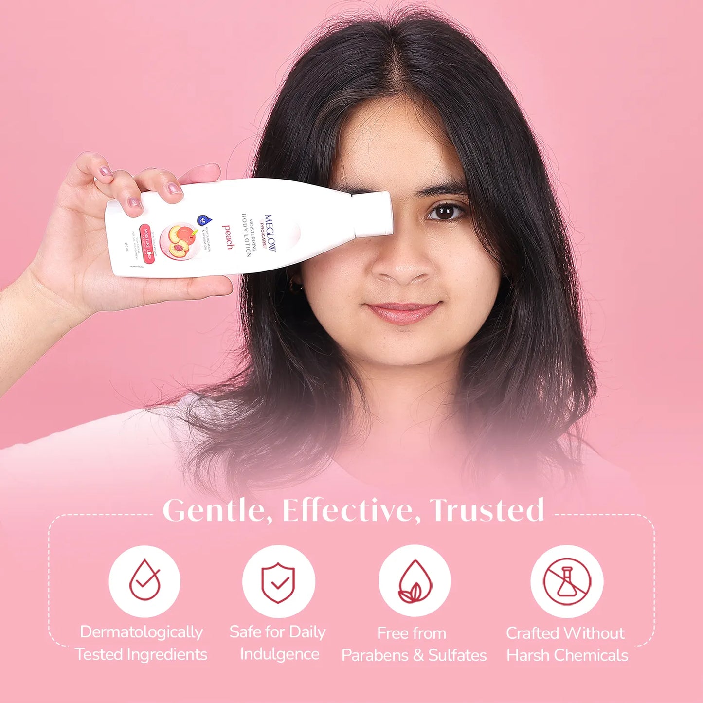 Meglow Body Lotion (Peach)