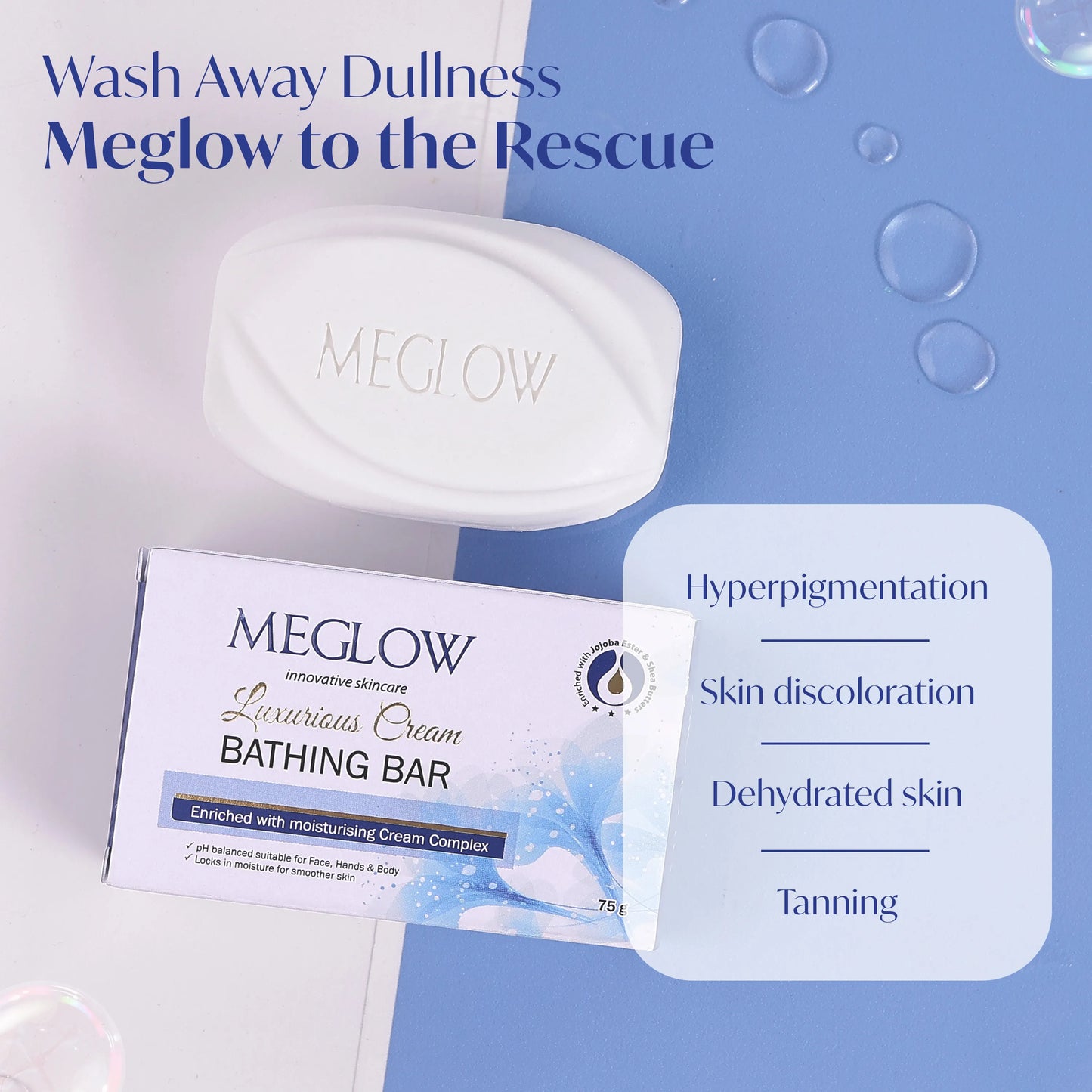 MEGLOW Luxurious Cream Bathing Bar 75 g