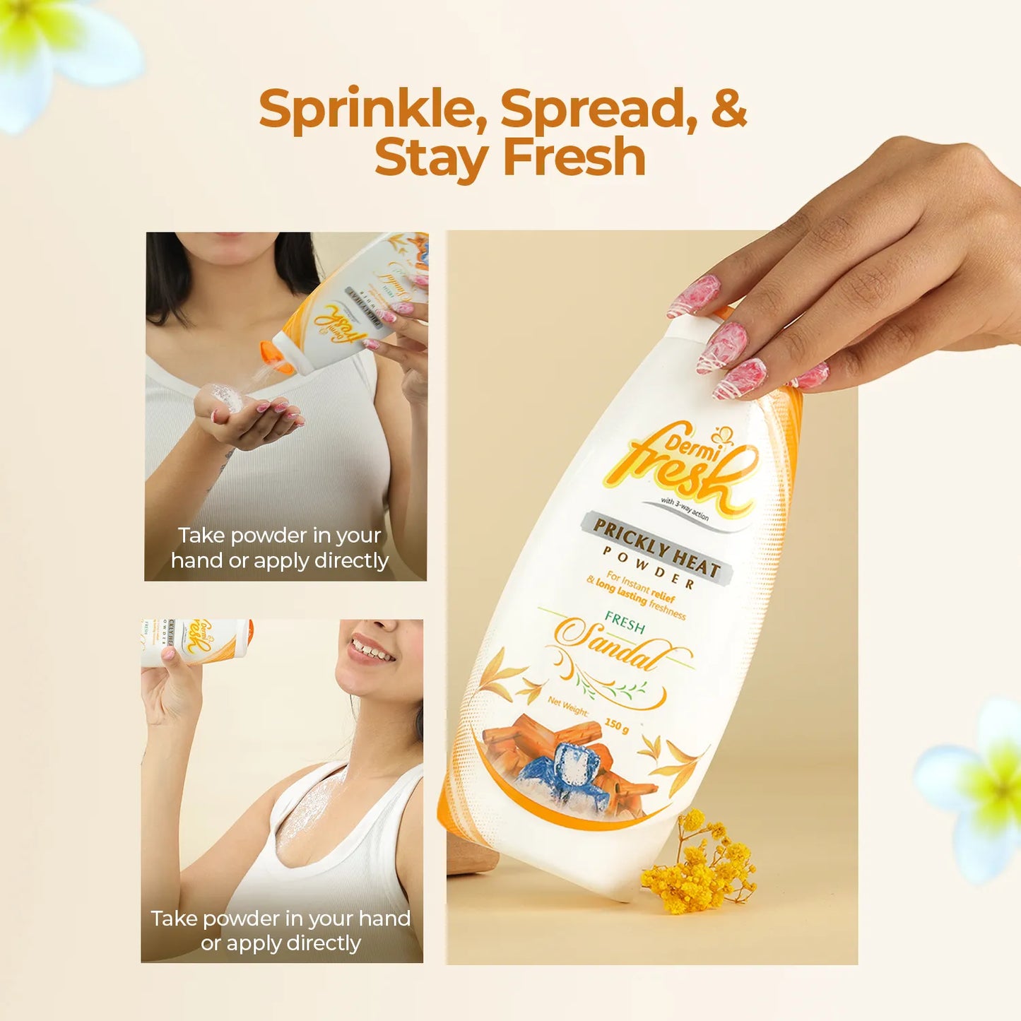 DERMI FRESH POWDER (SANDAL) 150 GM