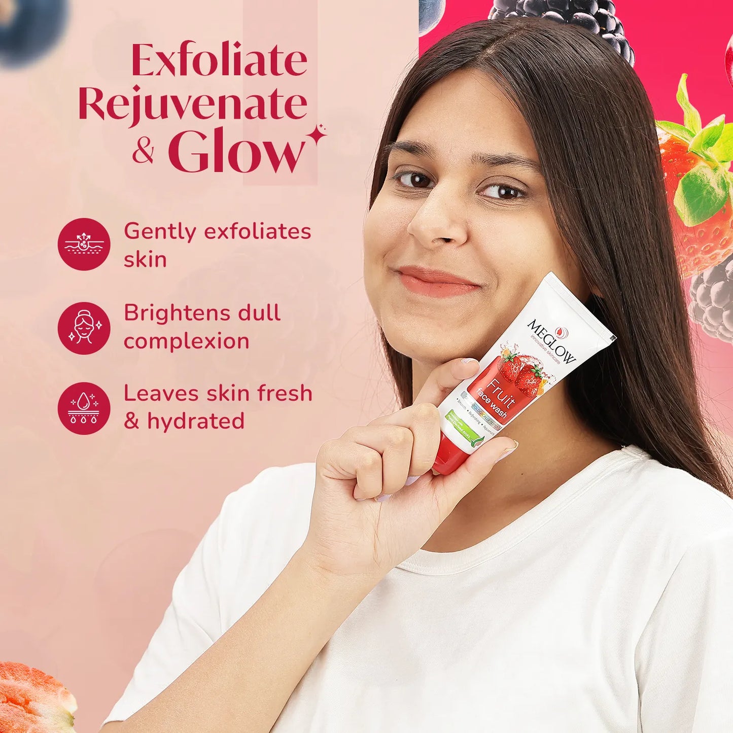 MEGLOW Fruit Face Wash 70 g