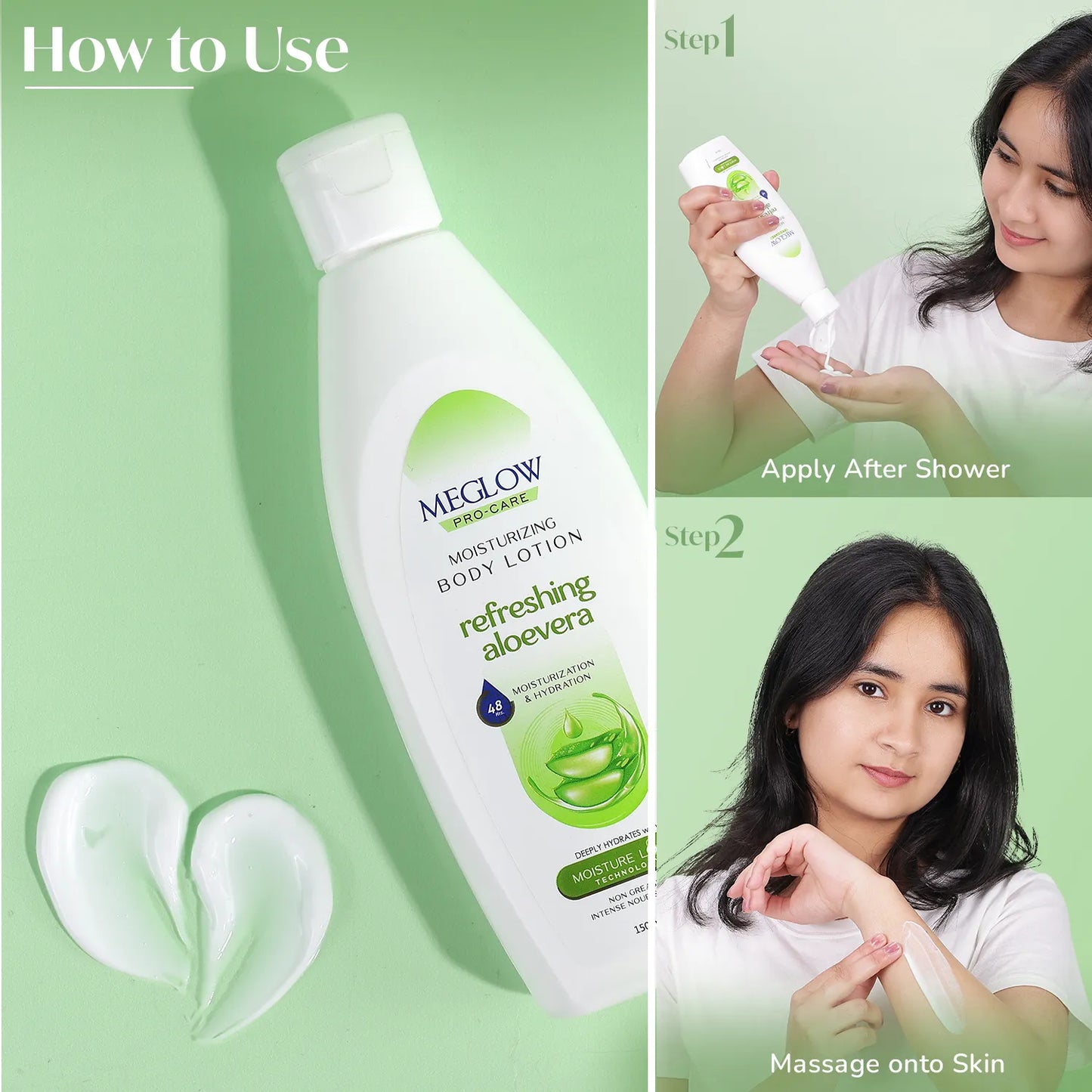 MEGLOW Body Lotion (Aloevera) 150 ml