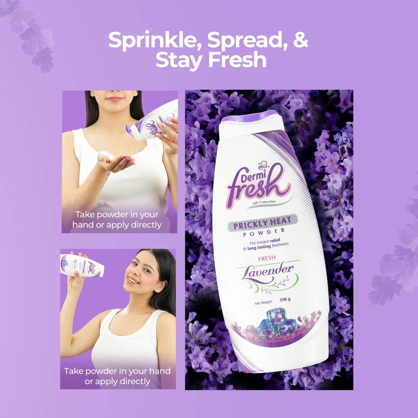 DERMI FRESH POWDER (LAVENDER) 150 GM