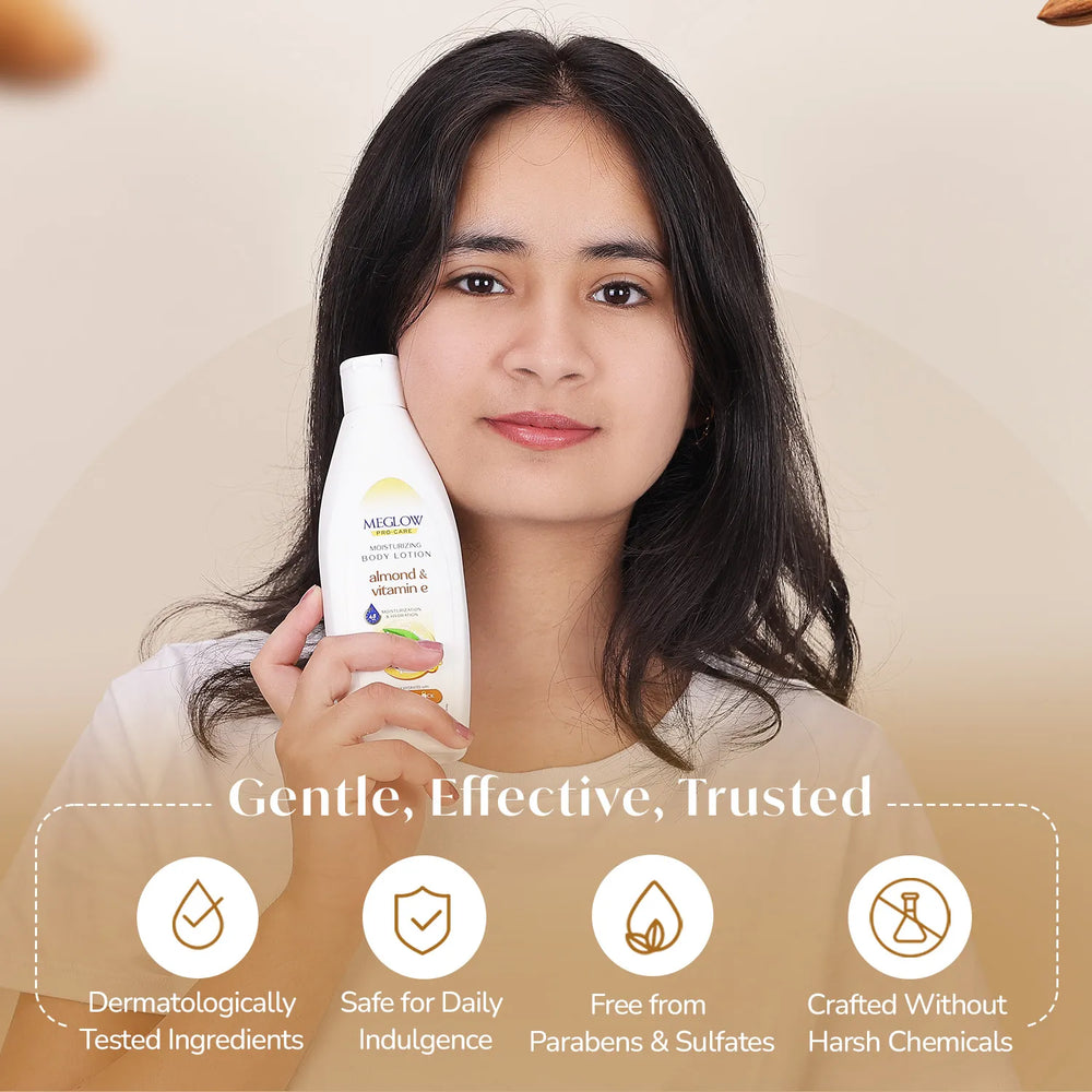 MEGLOW Body Lotion (Almond & Vit.E) 150 ml