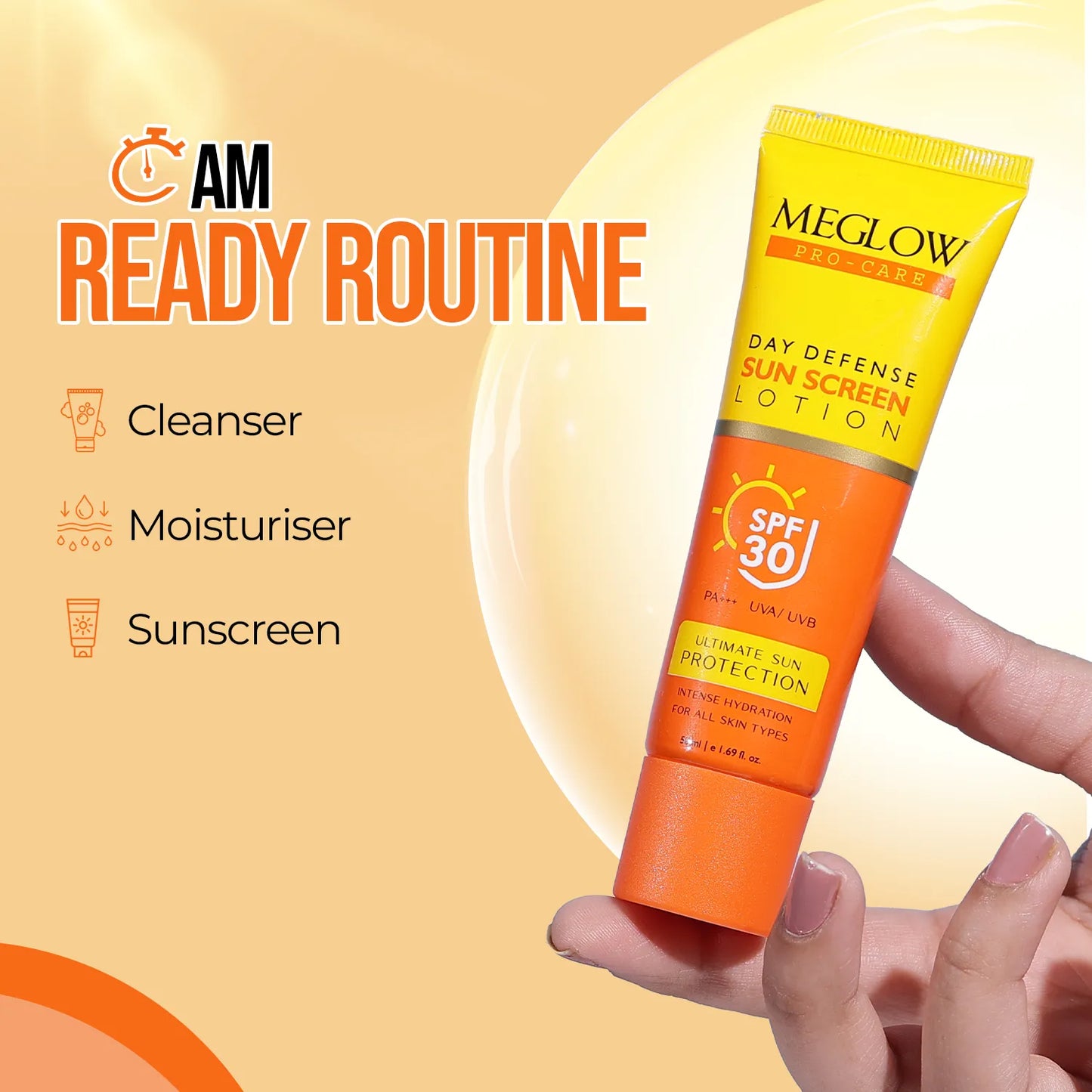 MEGLOW SUNSCREEN LOTION SPF-30 (50 ml)