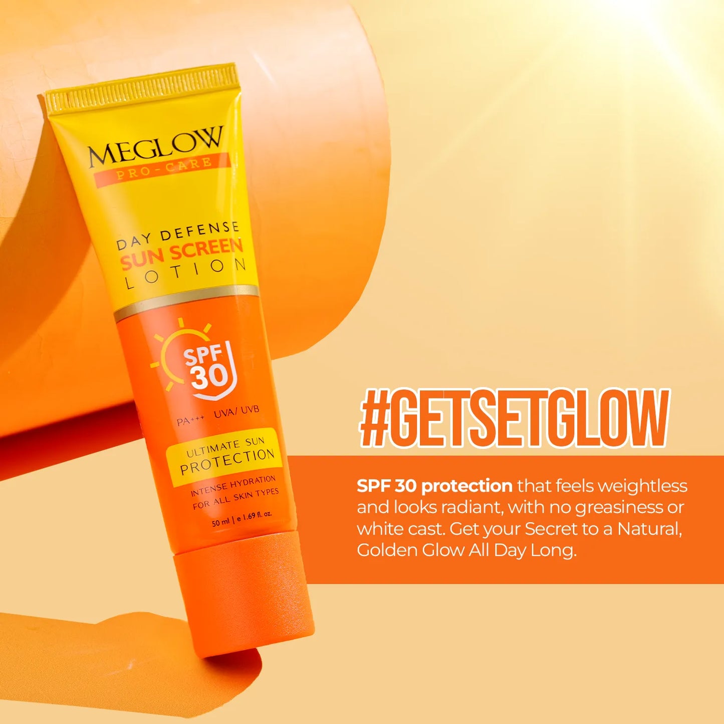 MEGLOW SUNSCREEN LOTION SPF-30 (50 ml)
